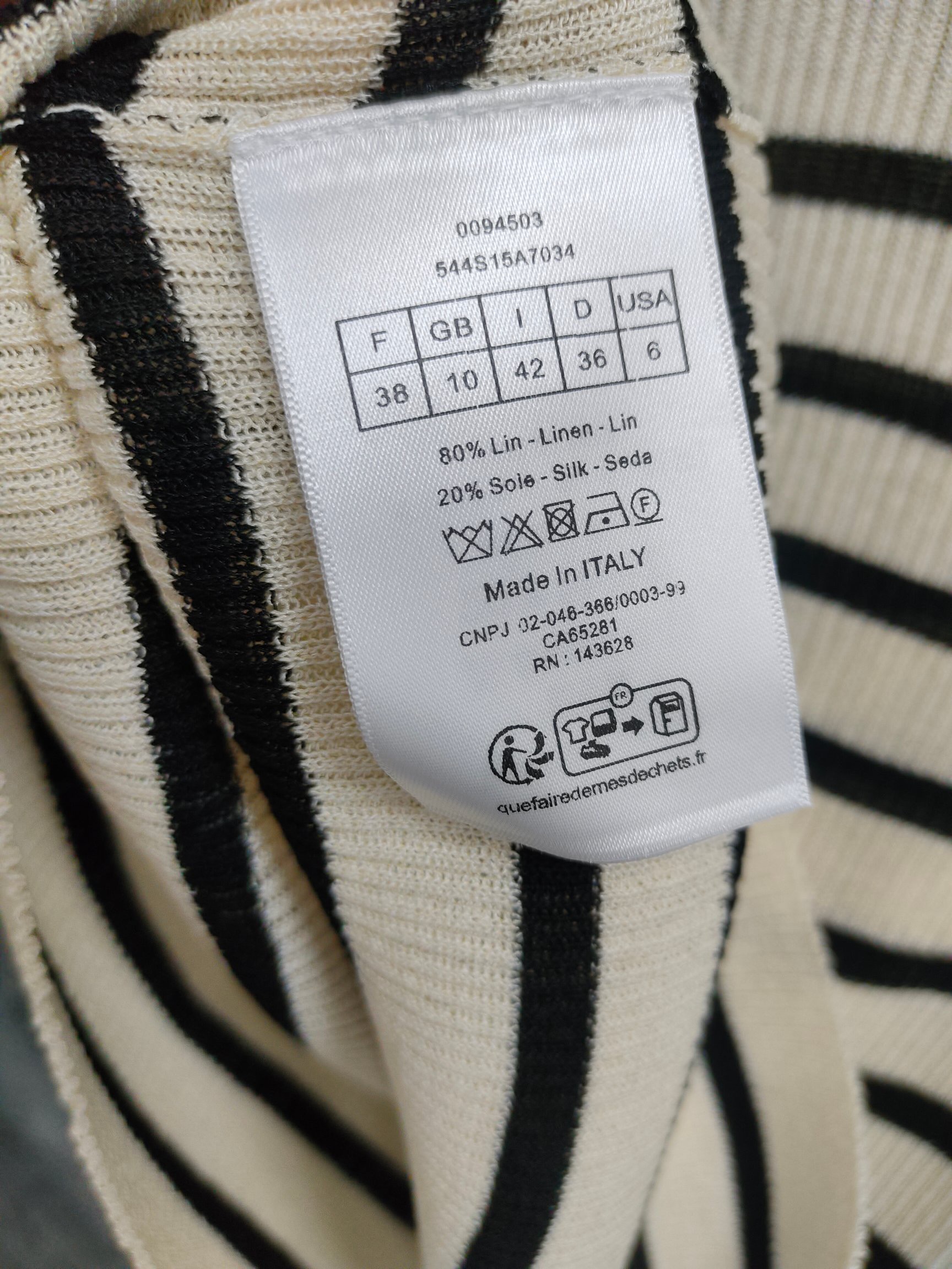 DIA 2025SS Classic Knitted T with Striped Alphabet