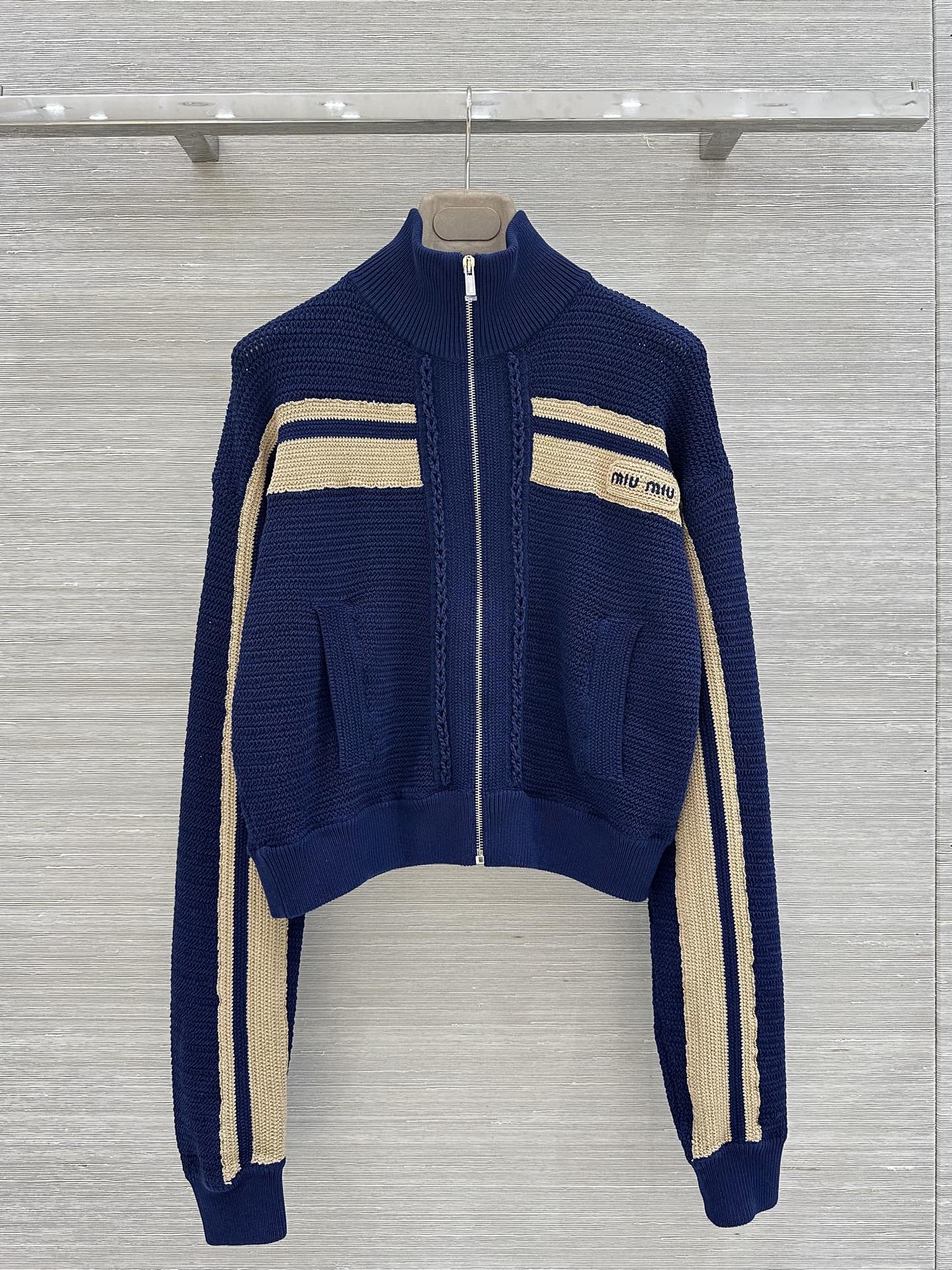 Mi 26 Spring/Summer new arrival, crochet design knitted sportsjacket