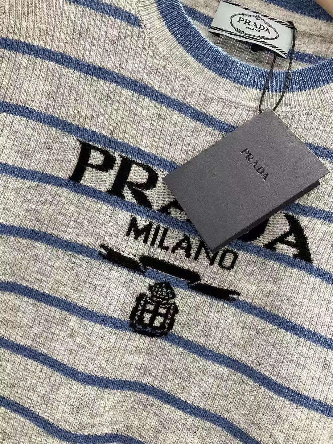 PR Striped knit short sleeves