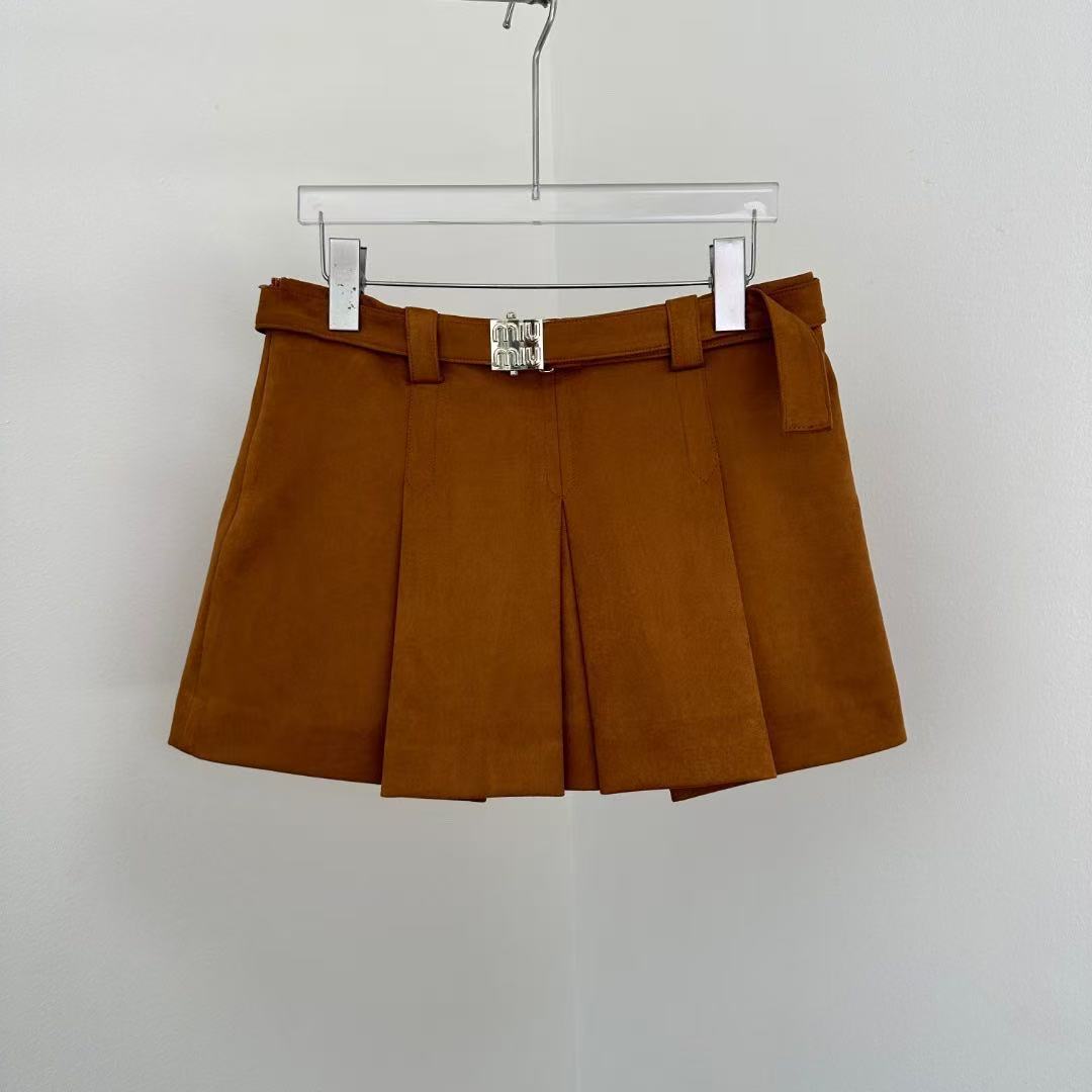 M Serie  Gold letter belt high-end skirt