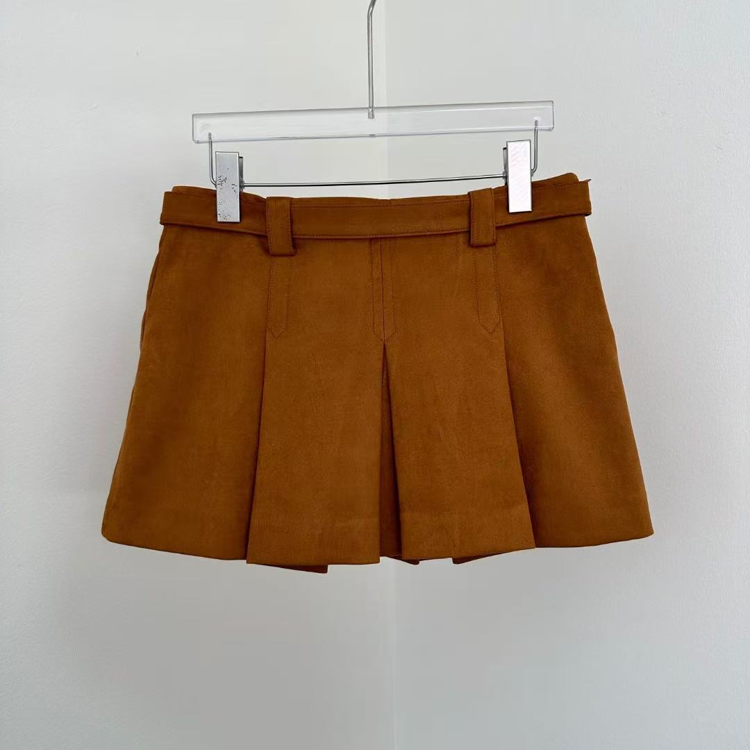 M Serie  Gold letter belt high-end skirt