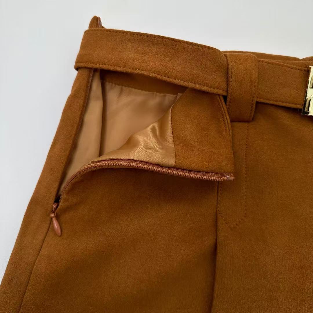 M Serie  Gold letter belt high-end skirt