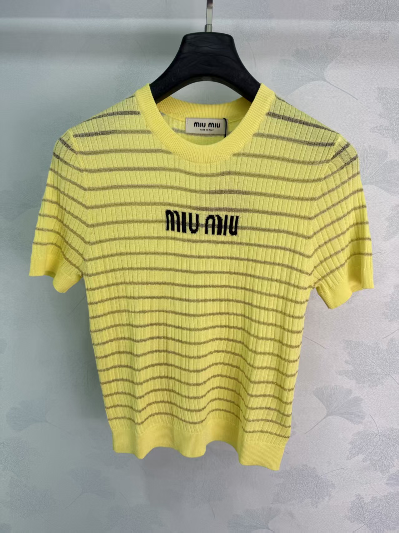 Mi*26 Spring/Summer New Striped Knit ShortSleeve