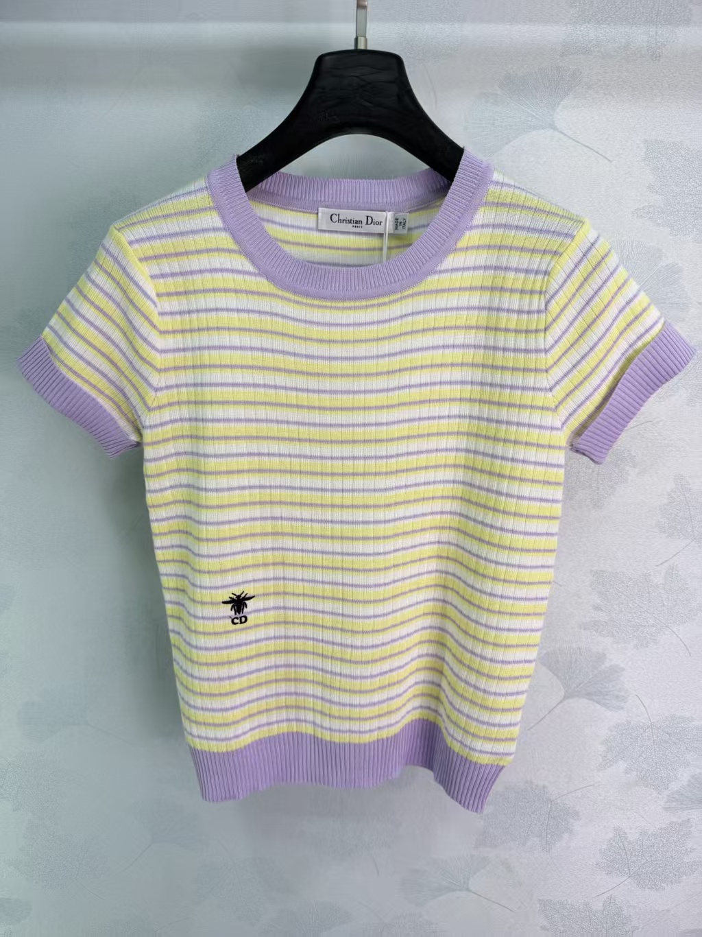 Di*26 New Spring/Summer color-block striped shortsleeve top