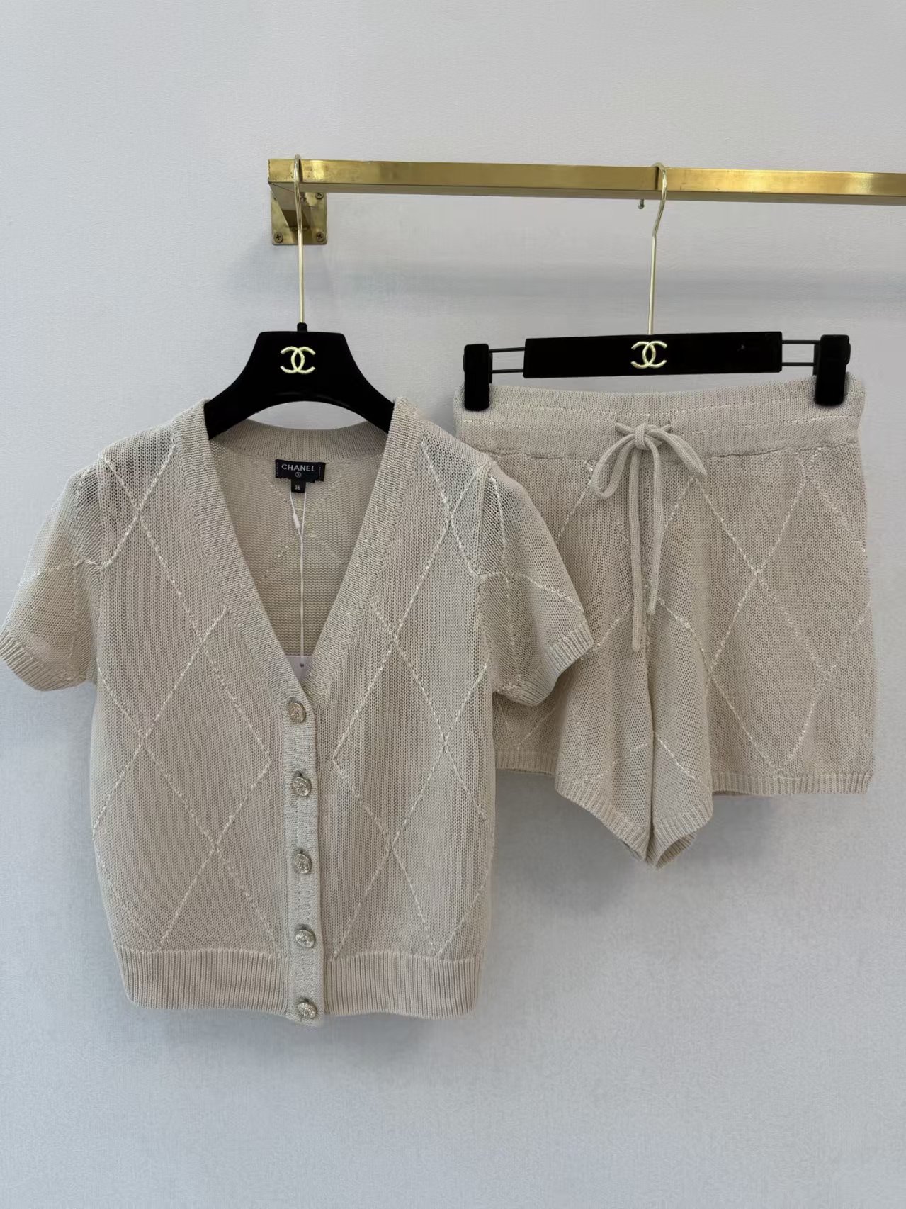 Cha 26 Early Spring New Argyle Knit Set