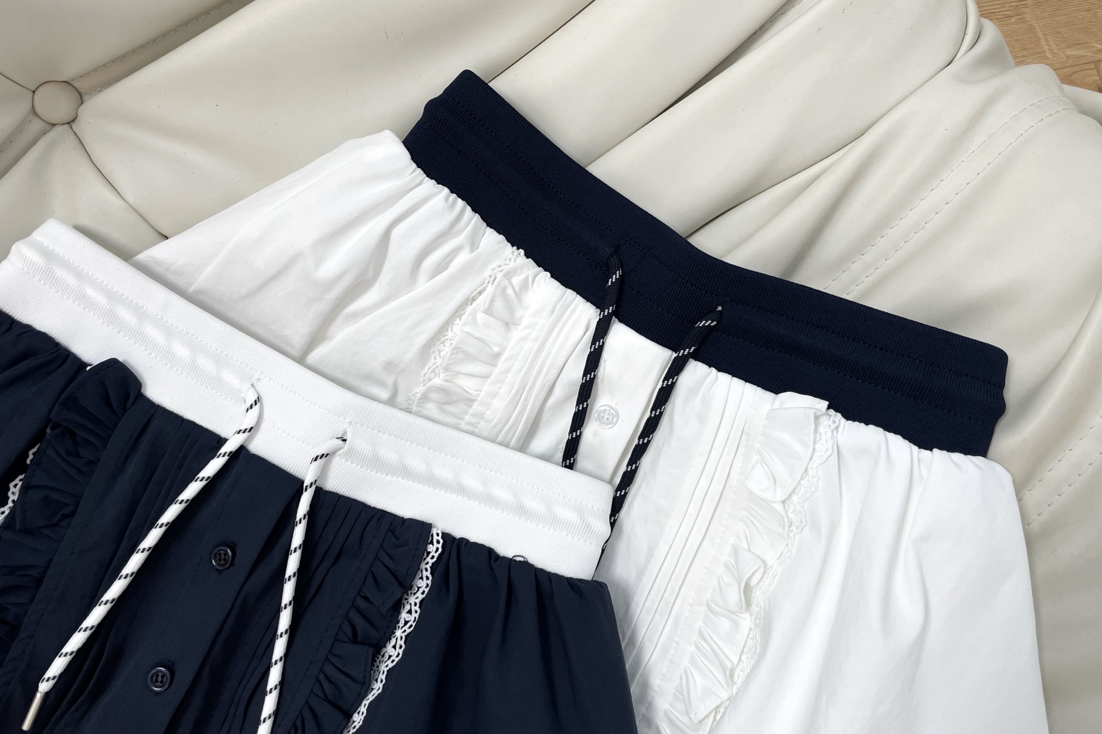 Mi Ruffled Drawstring Skirt