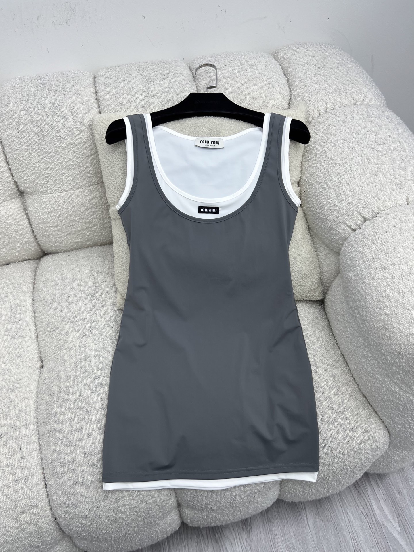 Mi* Fake two-piece tank dress