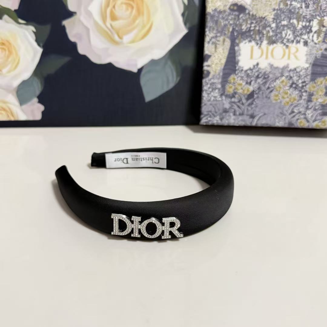 Di Rhinestone Letter Satin Padded Headband