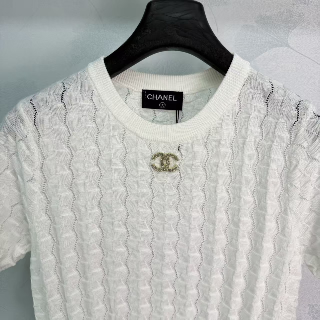 Cha*26 Spring/Summer New Hollow Knit Short Sleeve