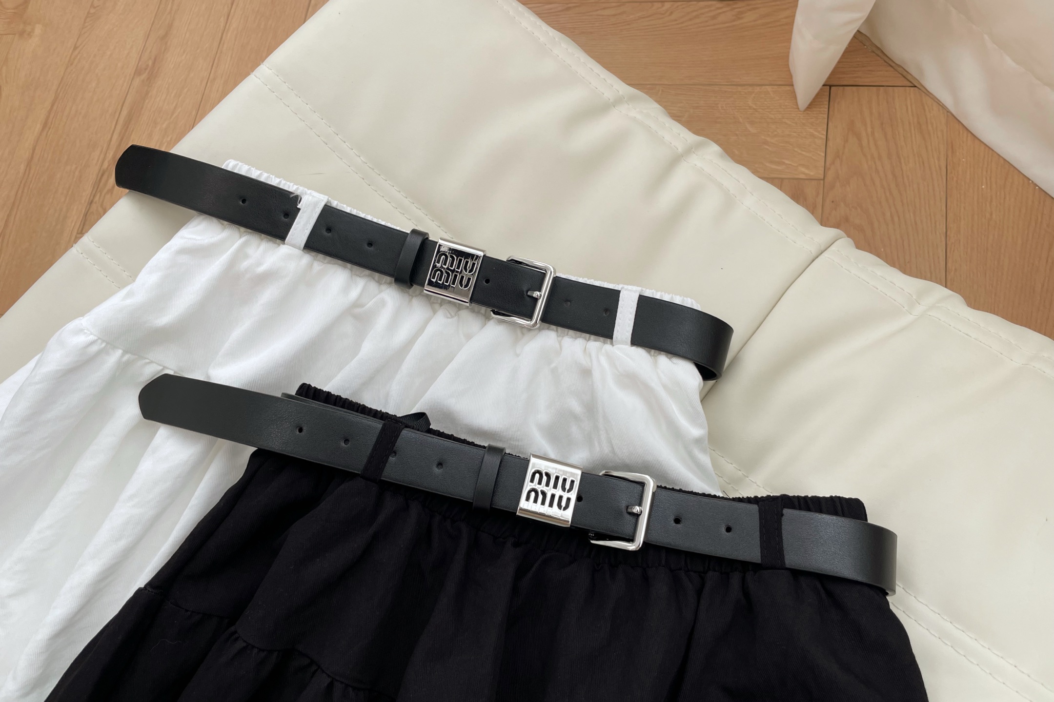 Mi-style bud puffy mini skirt