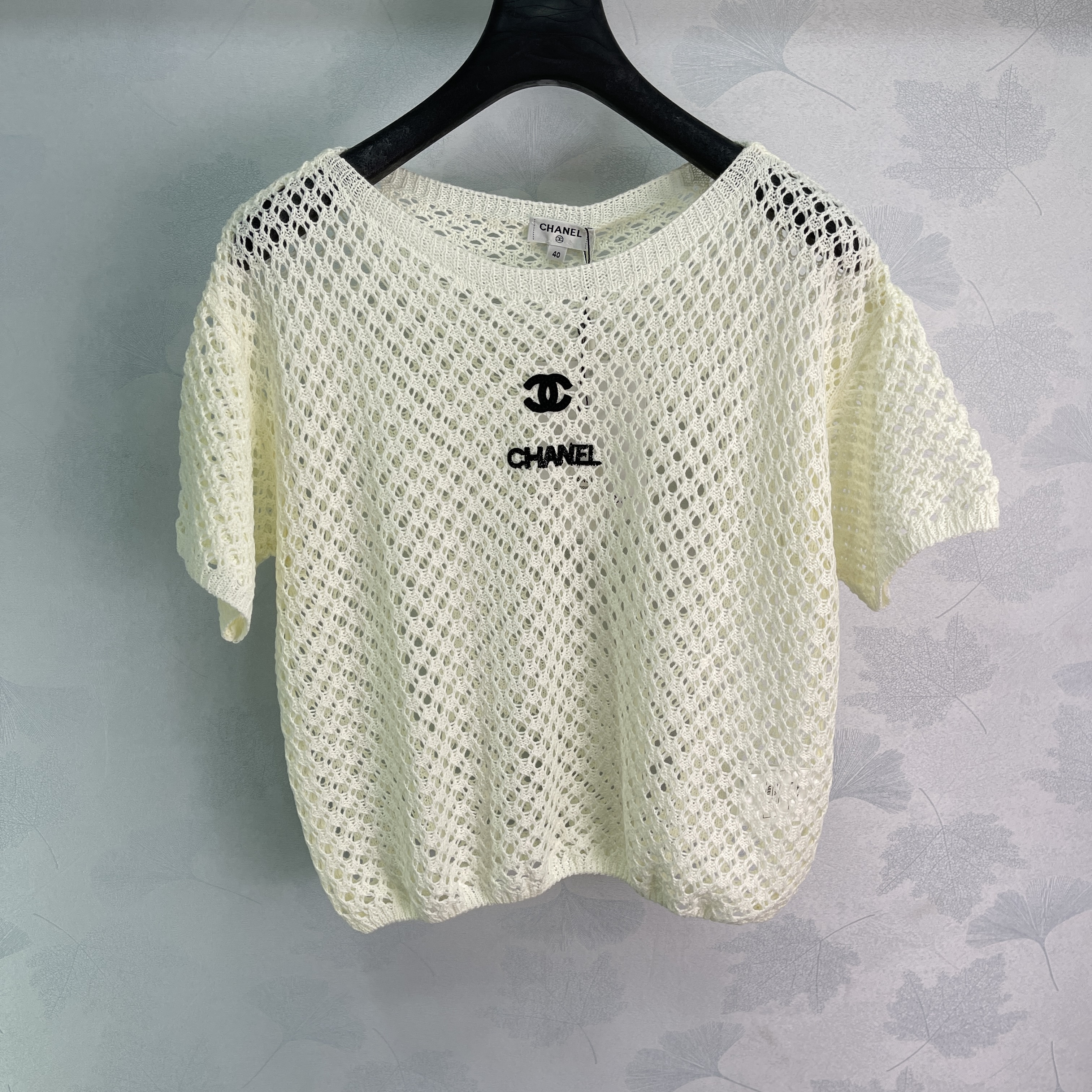 Cha* 2026 Spring/Summer New Hollow Knit Short Sleeve