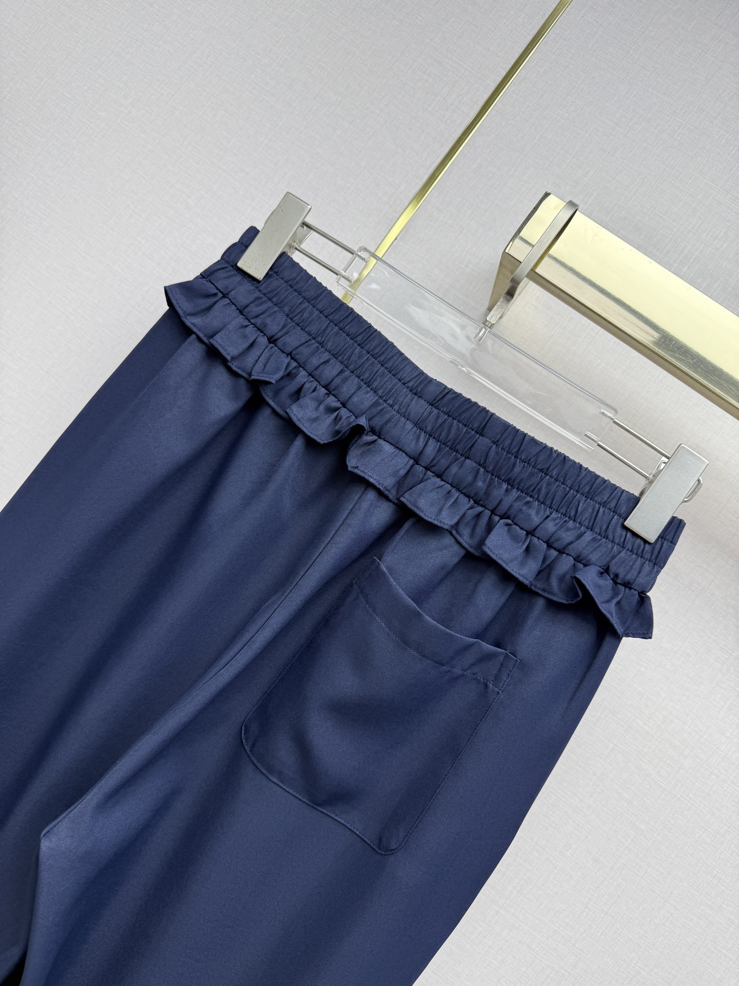 Mi ruffle-waist high-waisted wide-leg pants