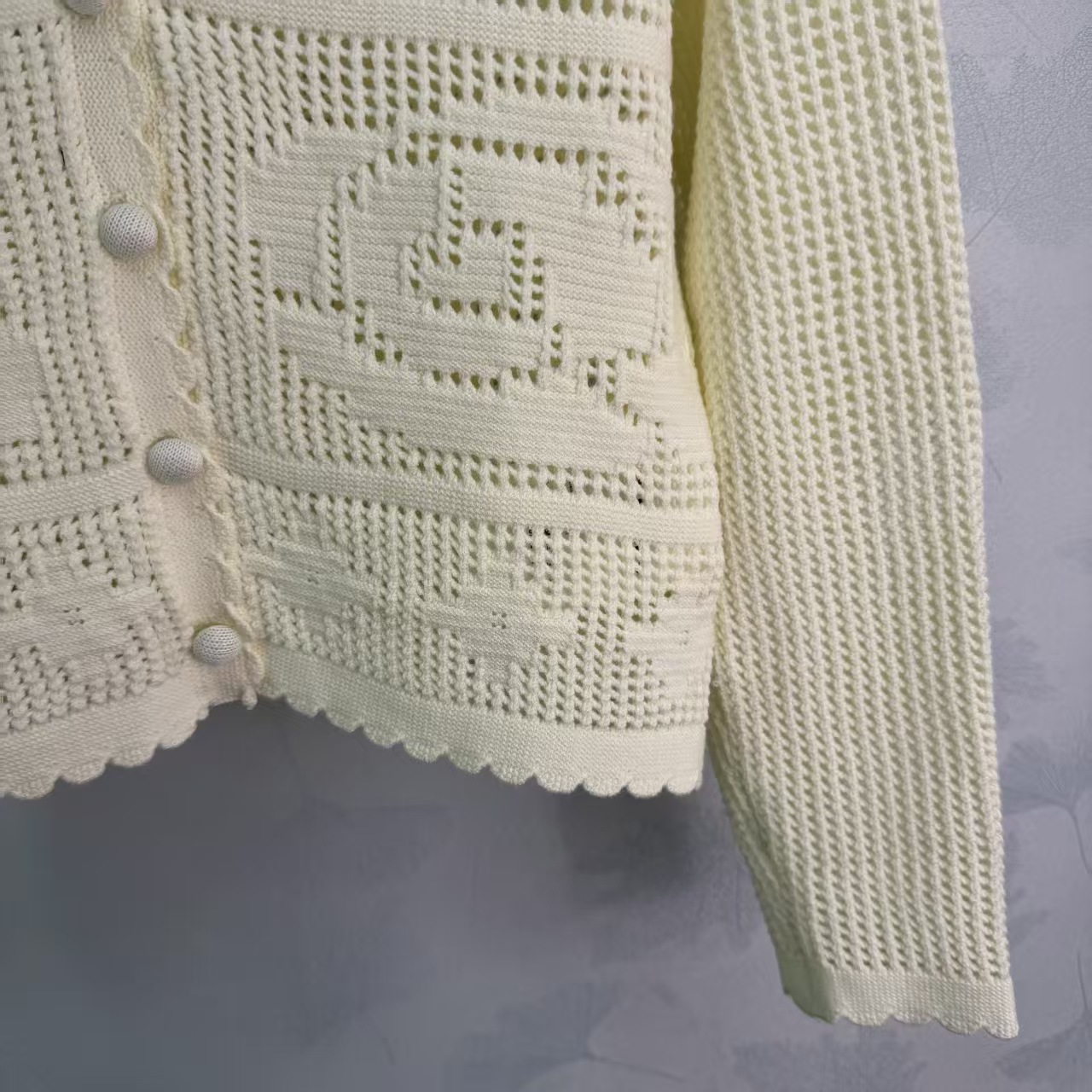 Mi *2026 Spring/Summer Series Rose Hollow KnitCardigan