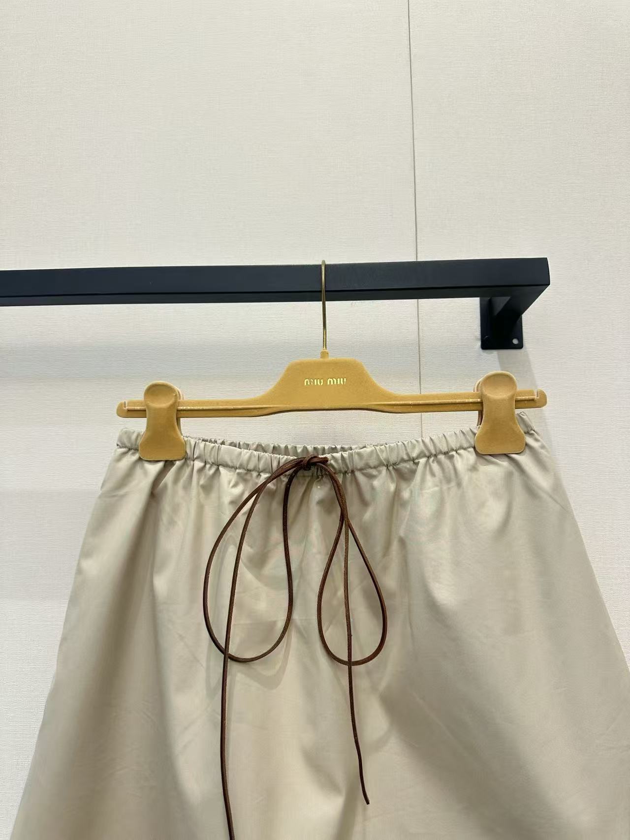 MM26  Drawstring Waist A-Line Mini Skirt