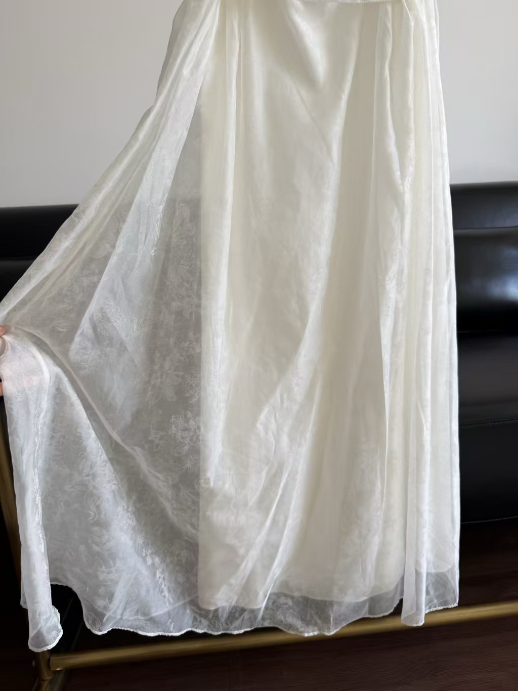 Di 26ss Mulberry Silk Organza Maxi Dress