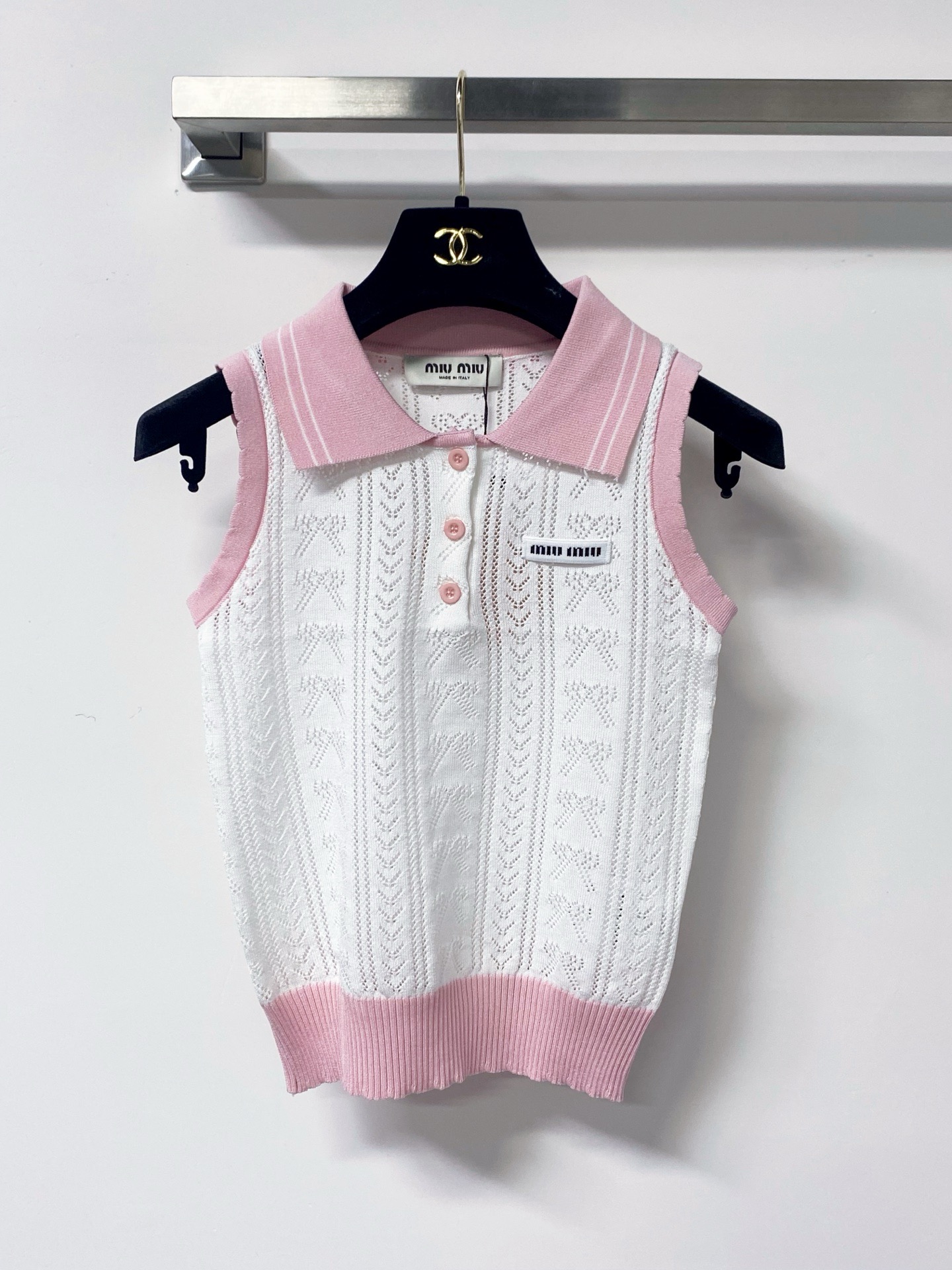 Mi Stylish color-block collar knit vest
