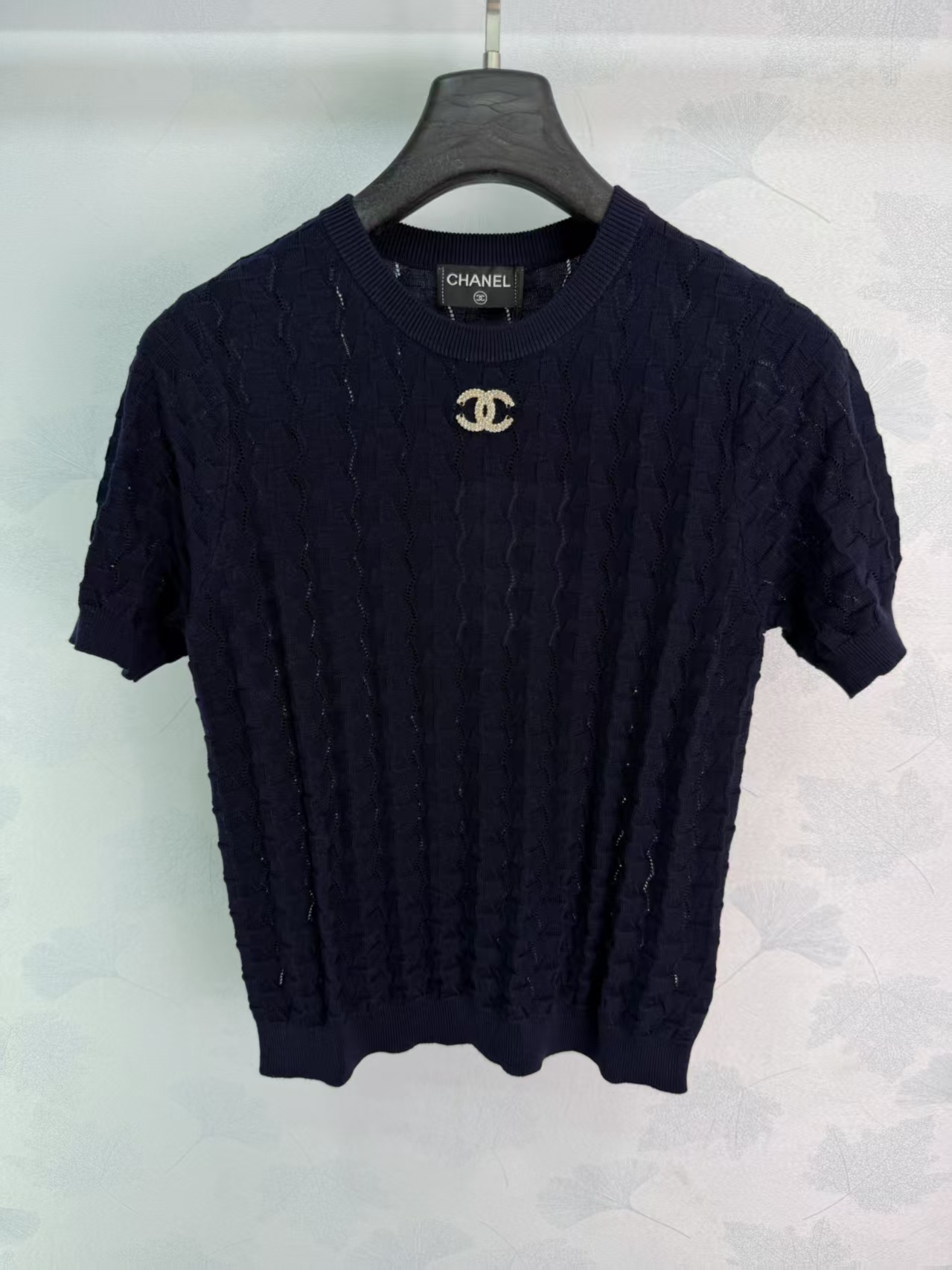 Cha*26 Spring/Summer New Hollow Knit Short Sleeve