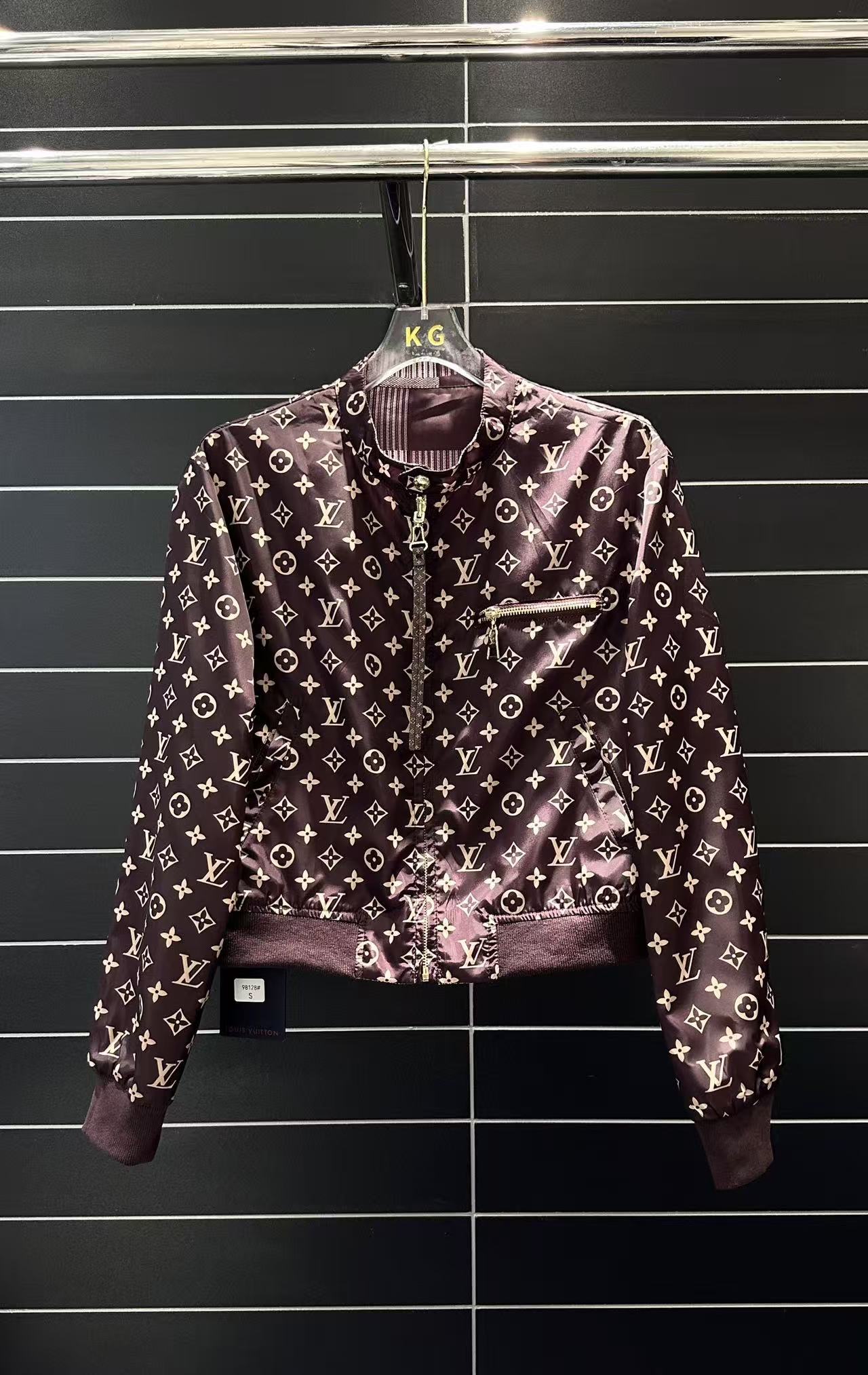 LO 26 Dark Brown All Over Print Bomber Jacket
