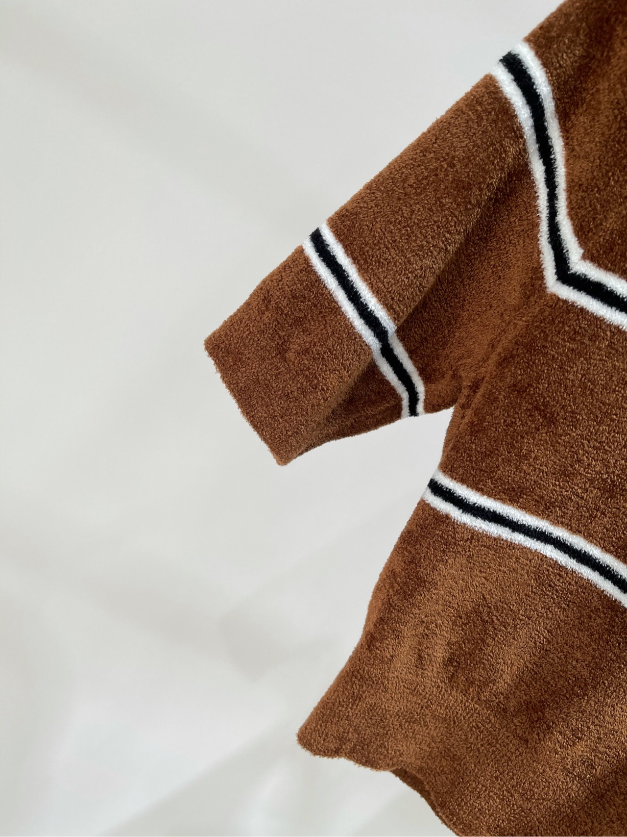 MIU25SS Caramel Striped Polo Short Sleeve