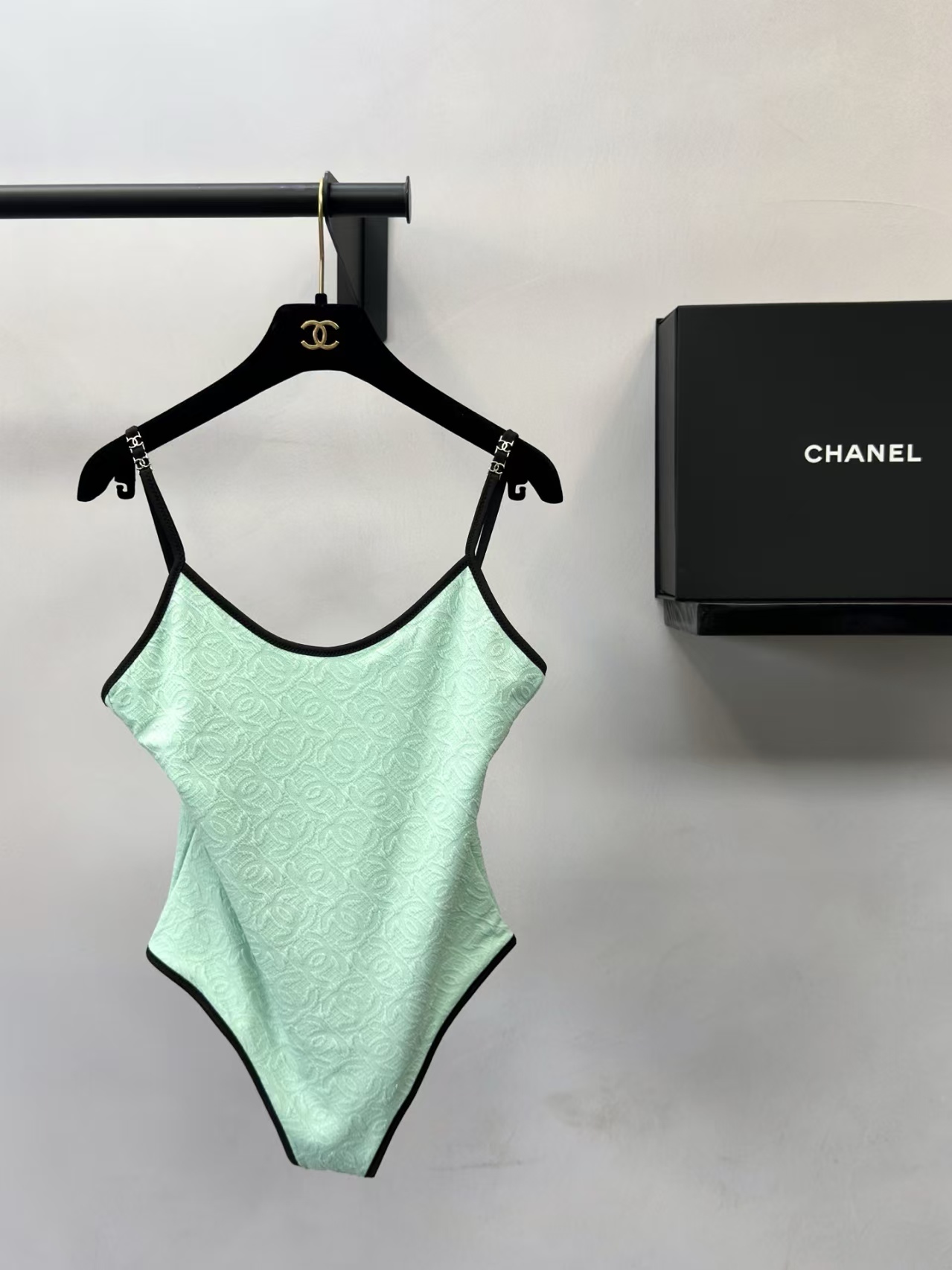 Cha new jacquard one-piece swimsuit