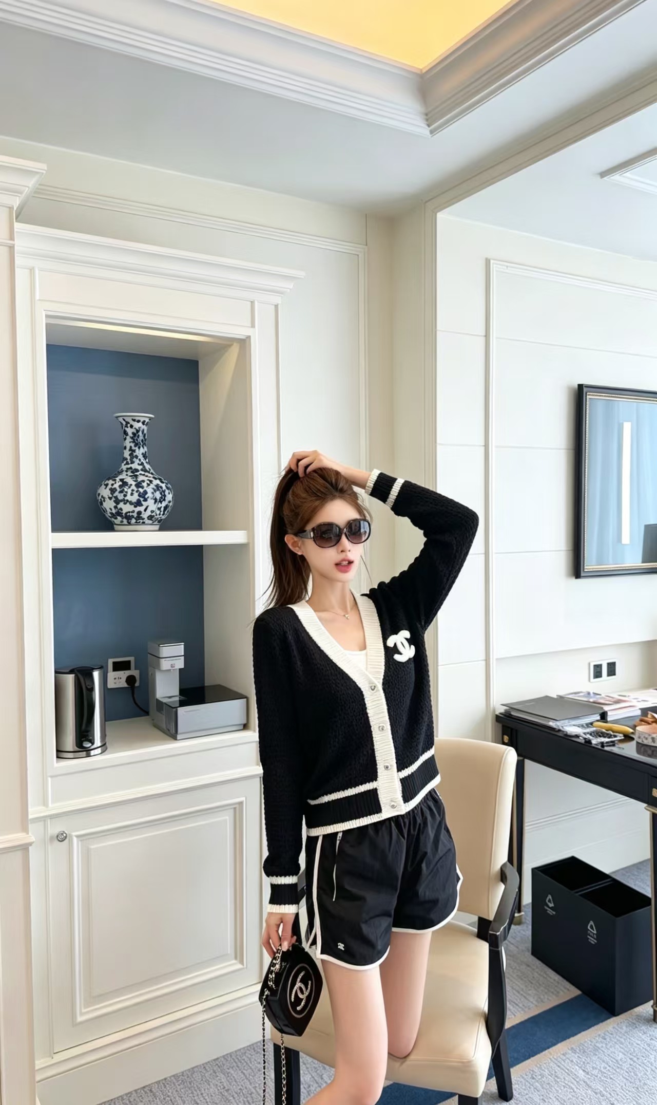 Cha Block Knitted Cardigan