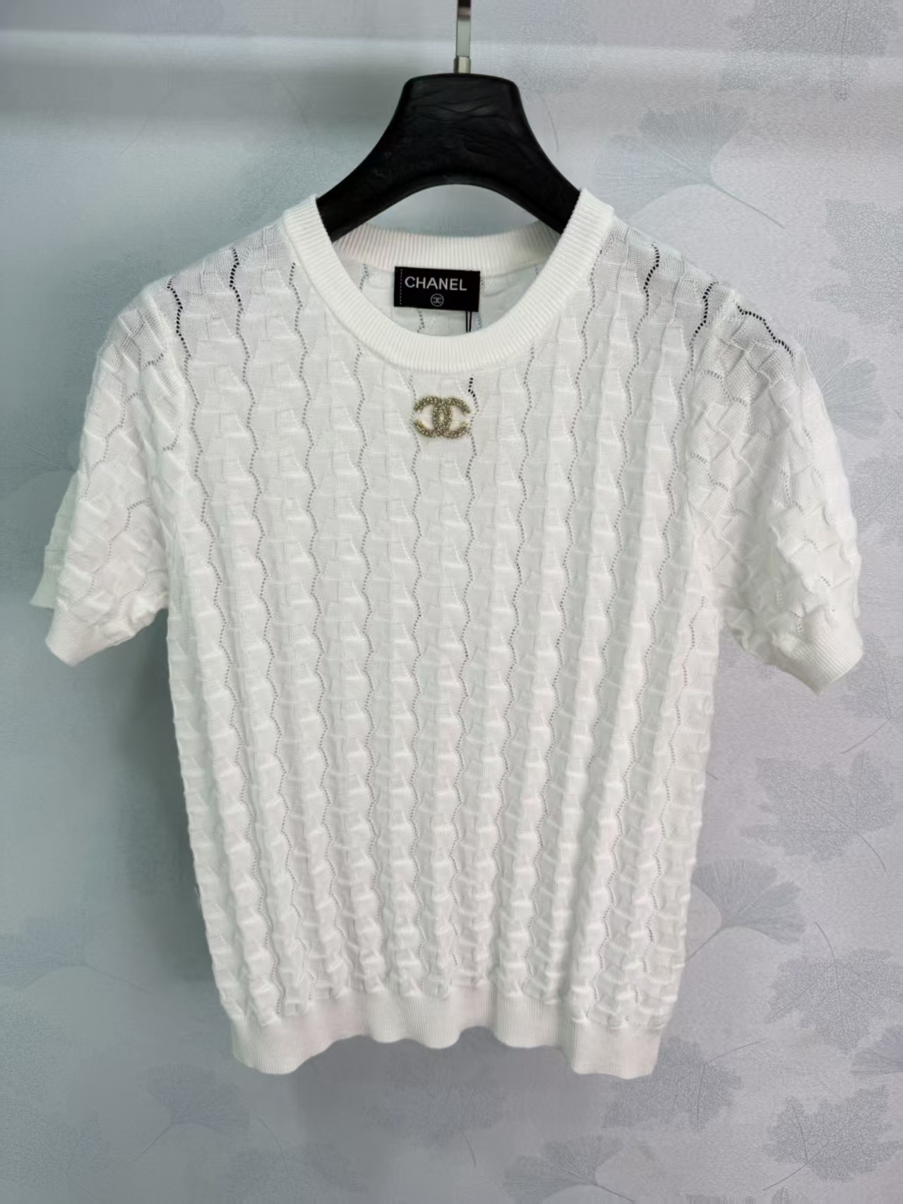 Cha*26 Spring/Summer New Hollow Knit Short Sleeve