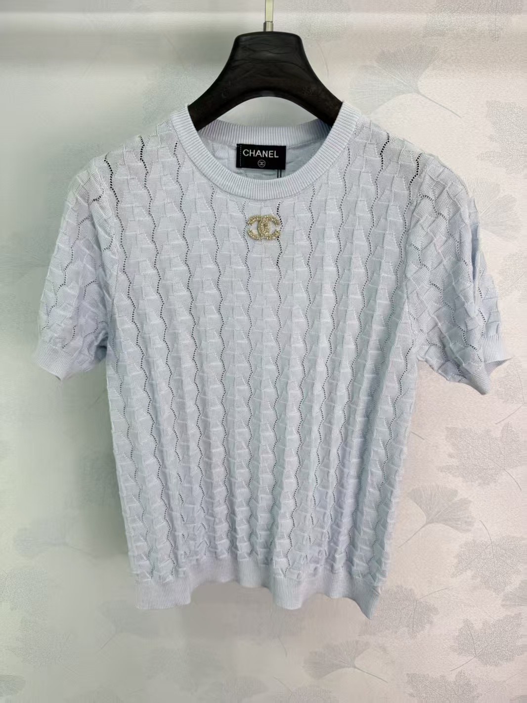 Cha*26 Spring/Summer New Hollow Knit Short Sleeve