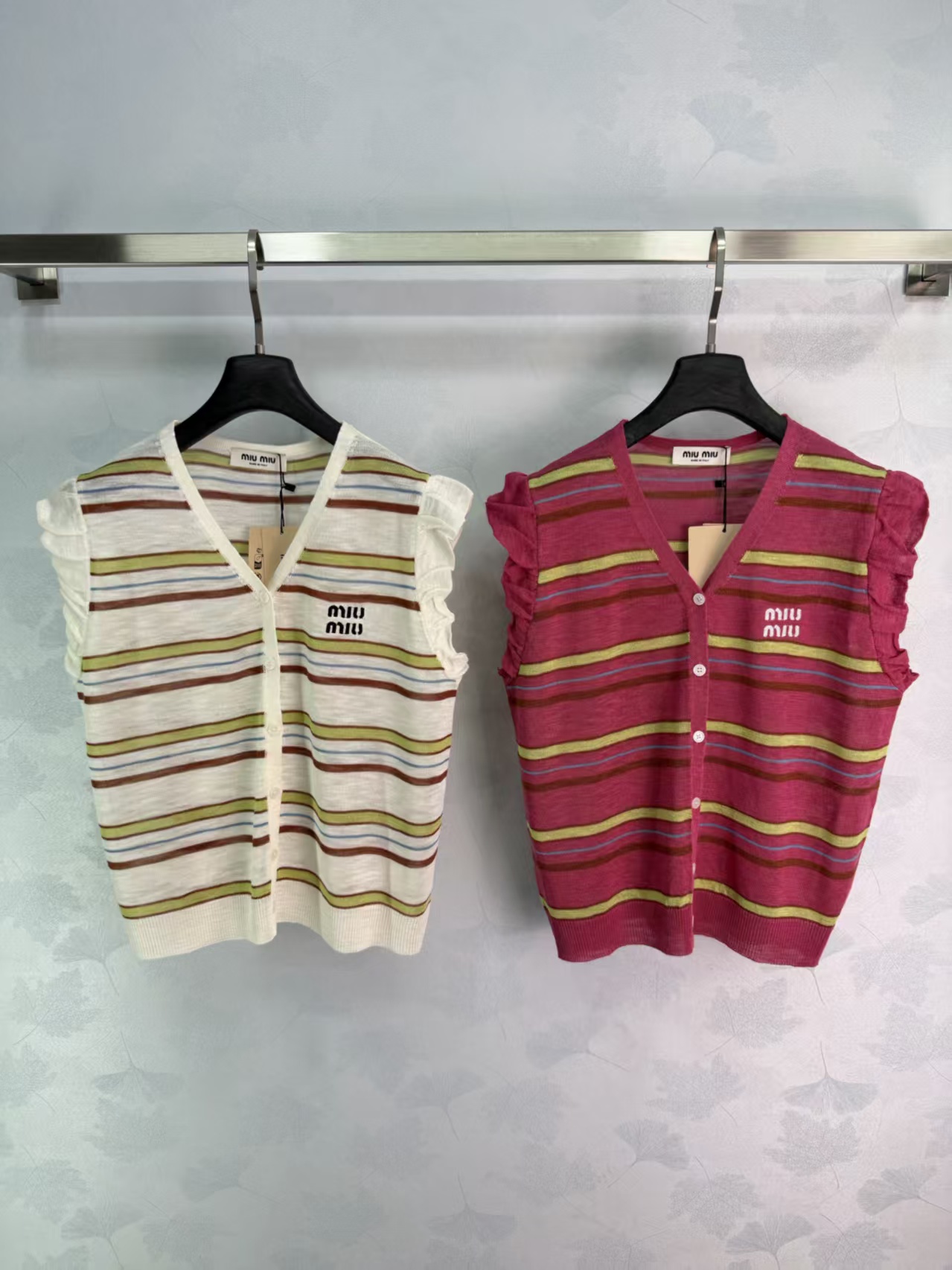 Mi*26 Spring/Summer New Striped Knit Vest,