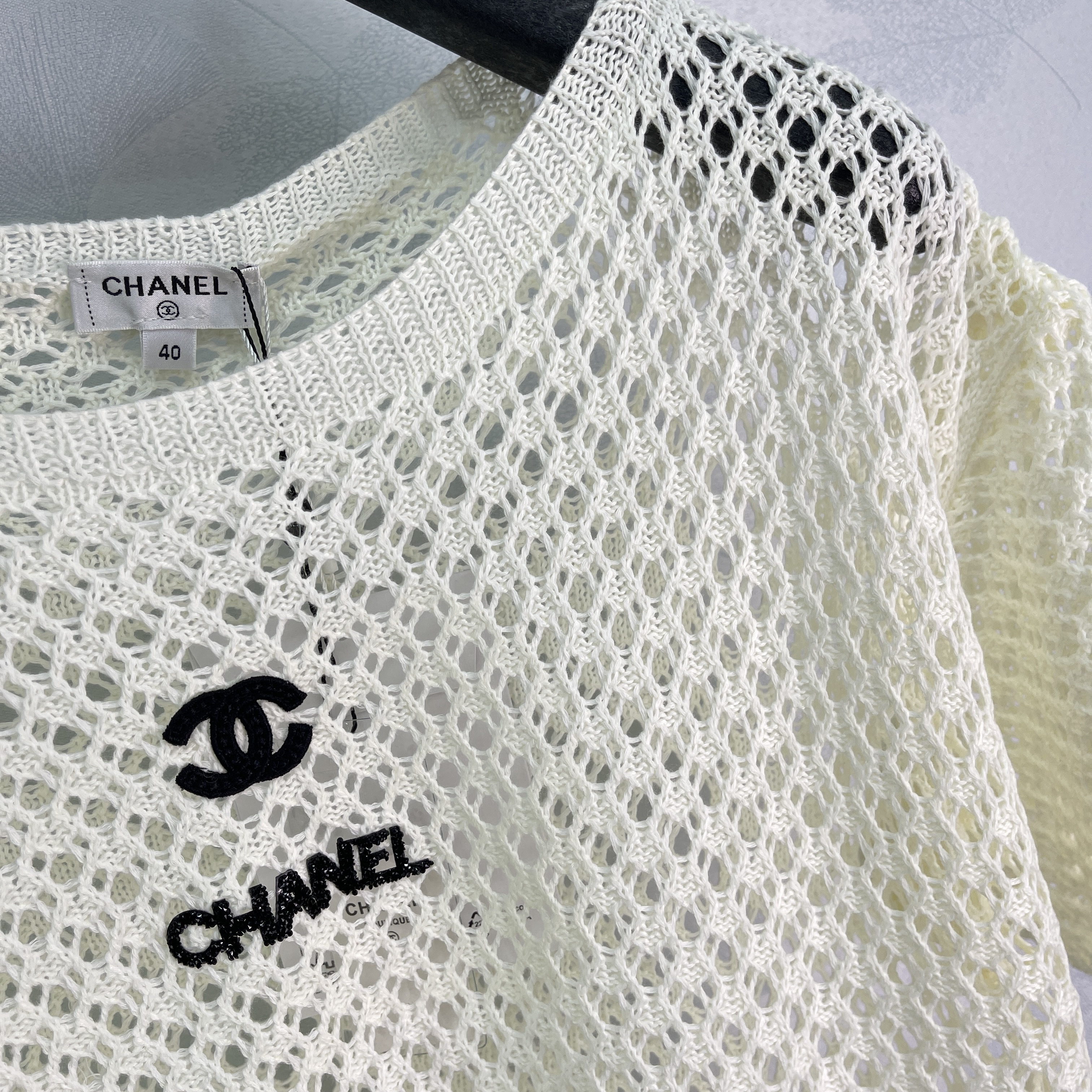 Cha* 2026 Spring/Summer New Hollow Knit Short Sleeve
