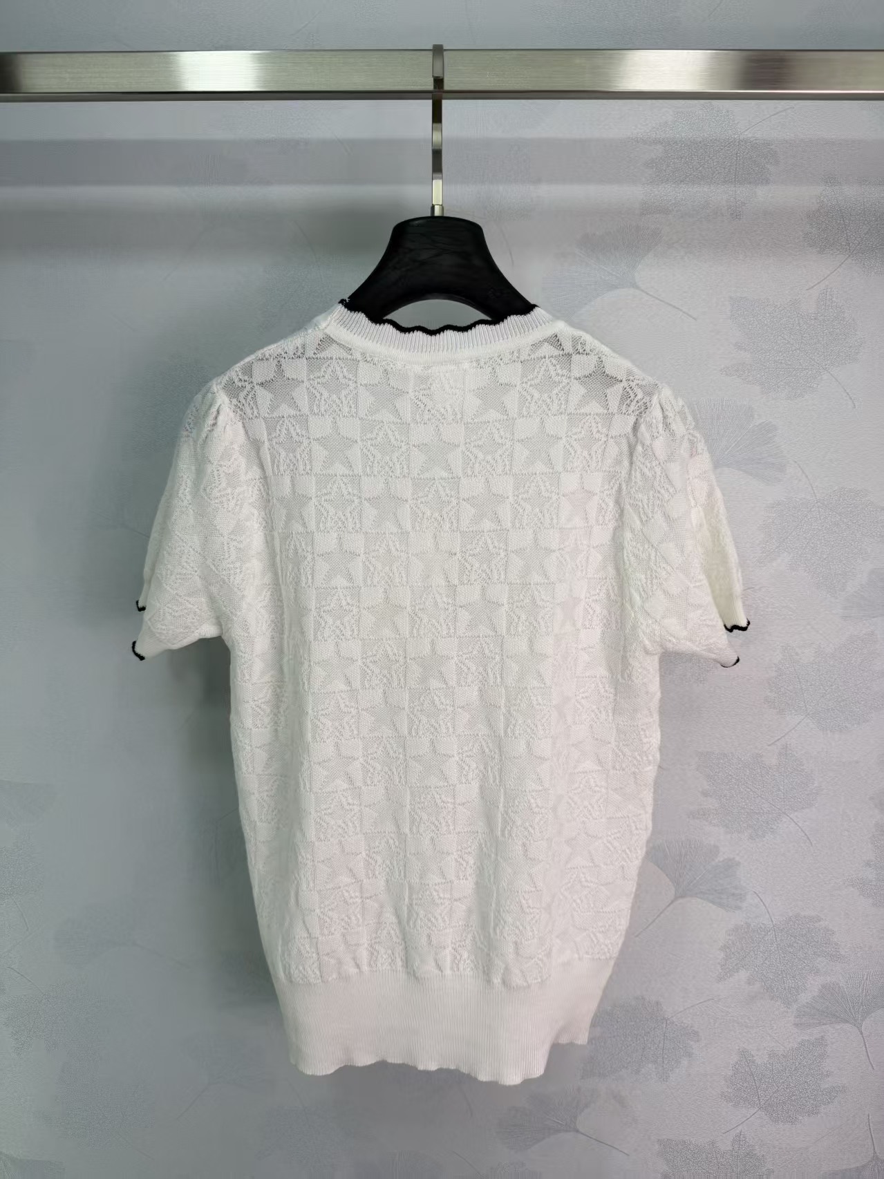 Di* 2026 Spring/Summer New Star Jacquard PatternKnitted Short Sleeve