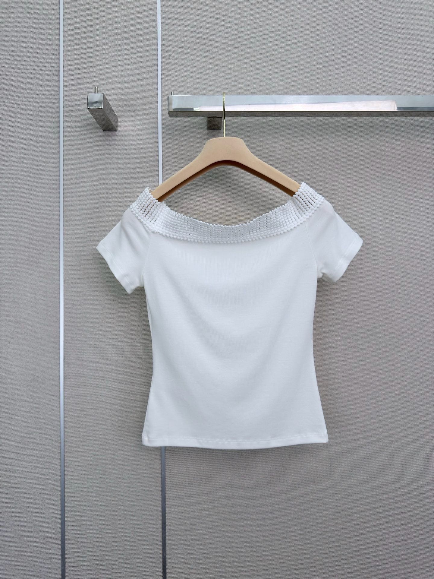 Mi* New Off-shoulder Tencel Acetate Tee