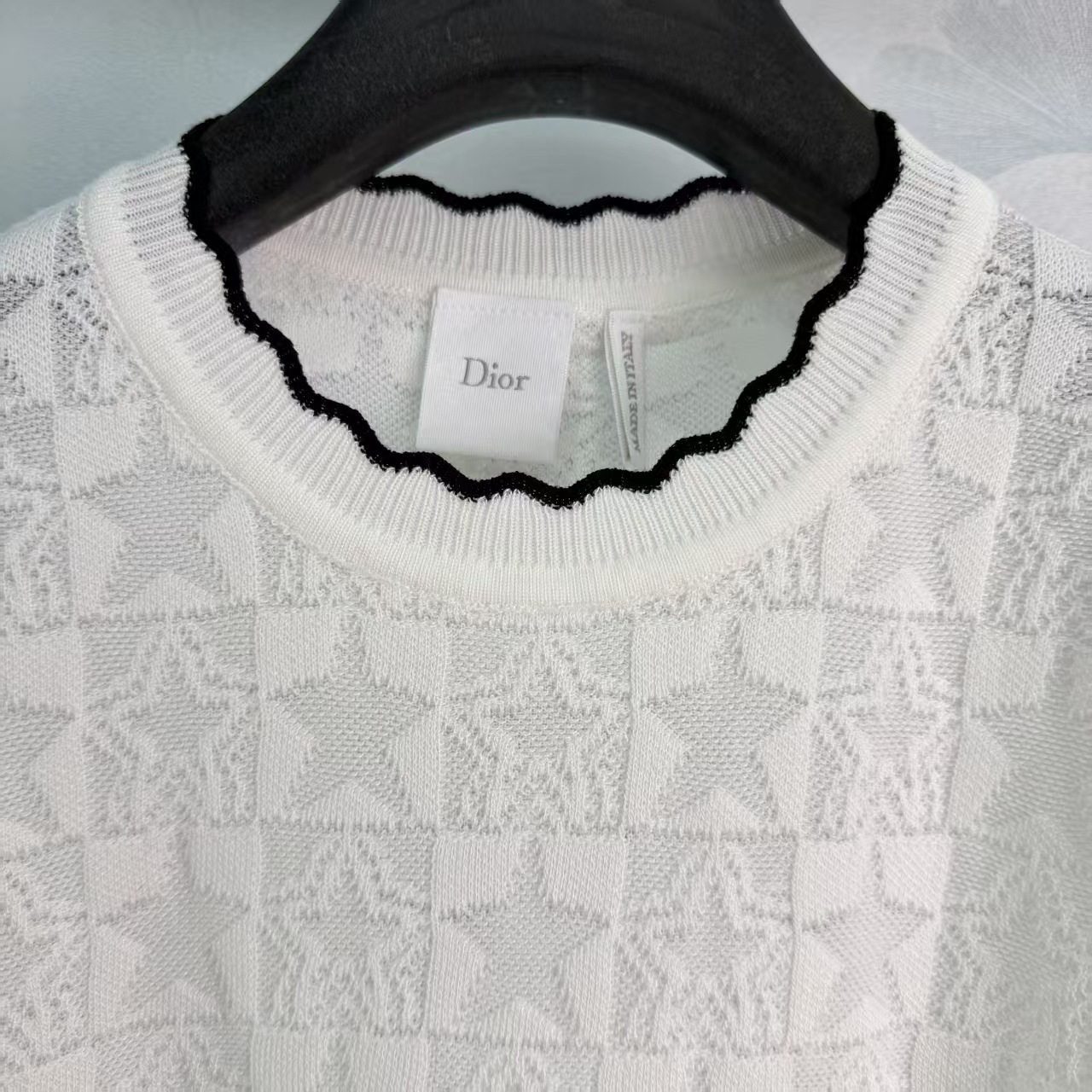 Di* 2026 Spring/Summer New Star Jacquard PatternKnitted Short Sleeve