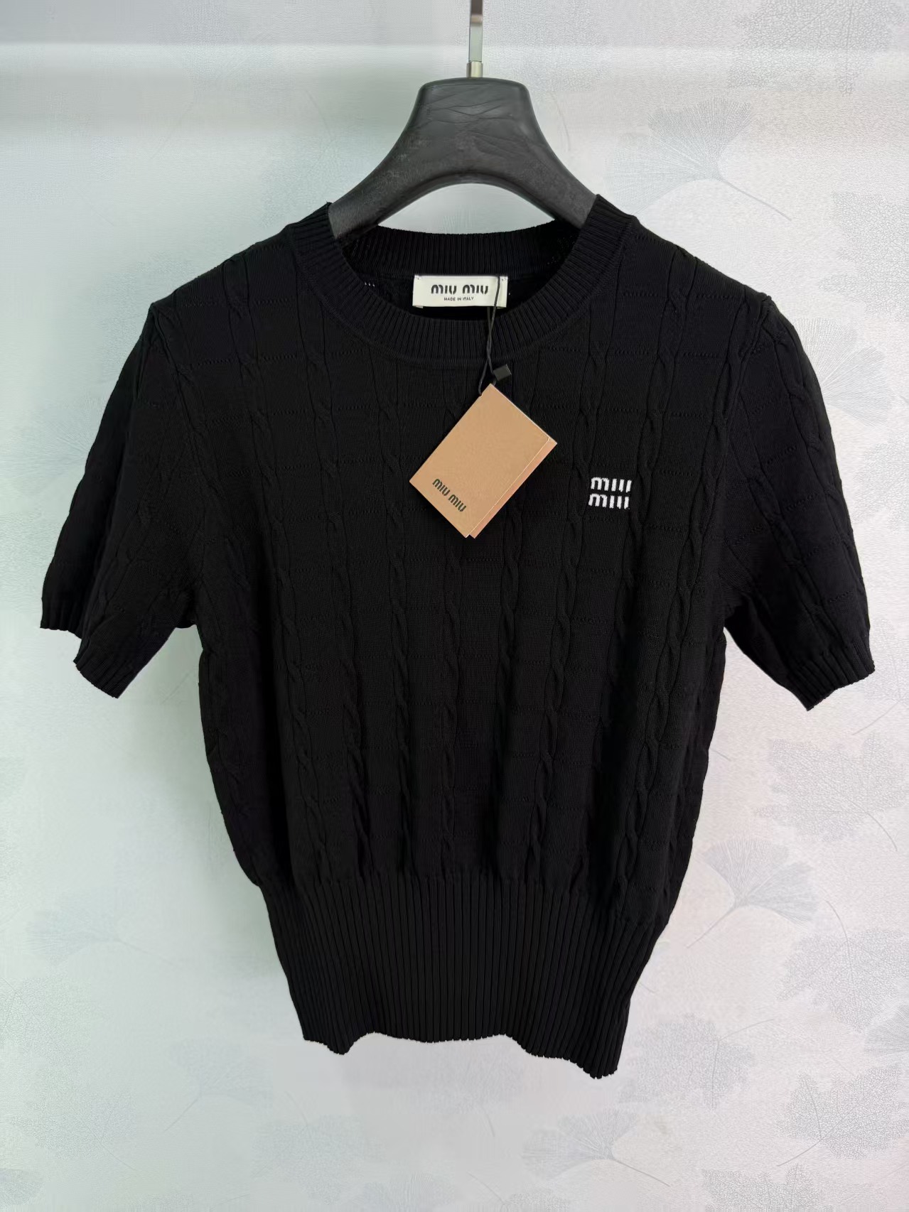 Mi*26 Spring/Summer New Cable Knit Short Sleeve