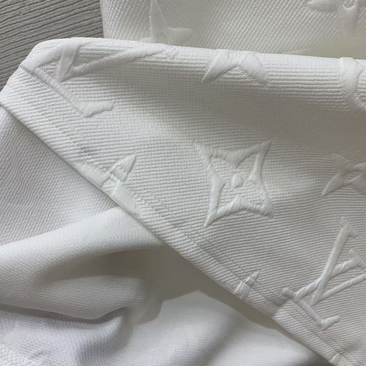 LO 26 White Embossed Motif Sleeveless Mini Tank Dress Front Letter Print