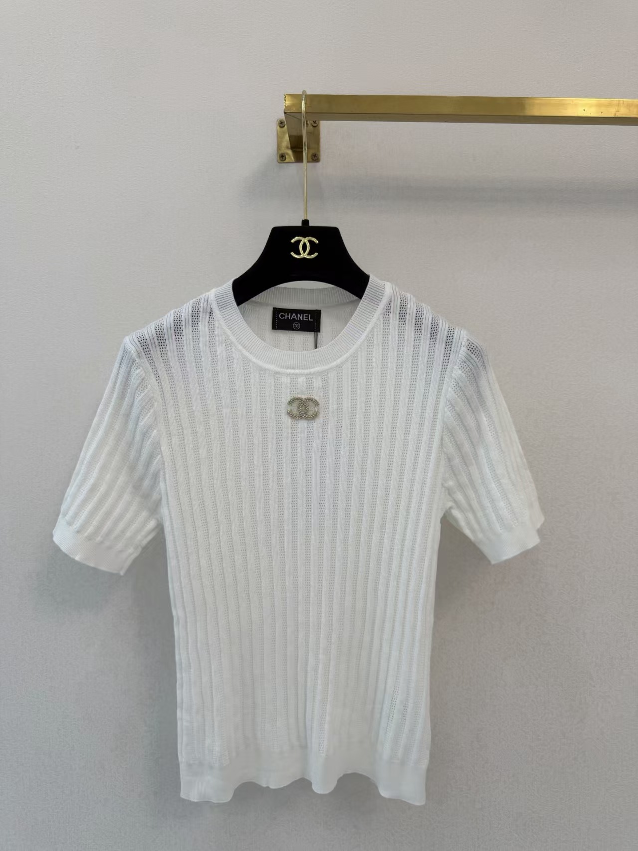 Cha Little Fragrance Style Knitted Short Sleeve