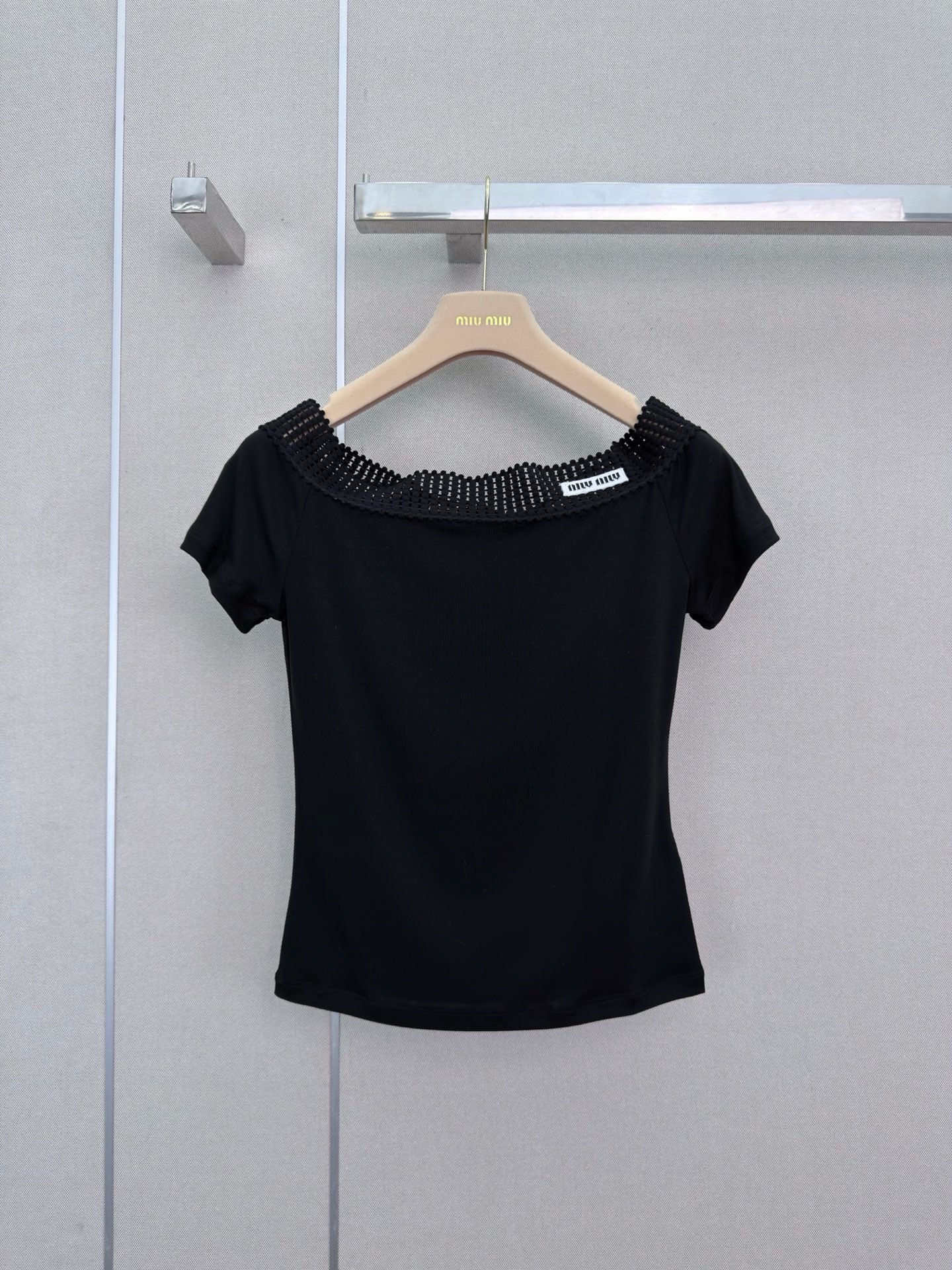 Mi* New Off-shoulder Tencel Acetate Tee