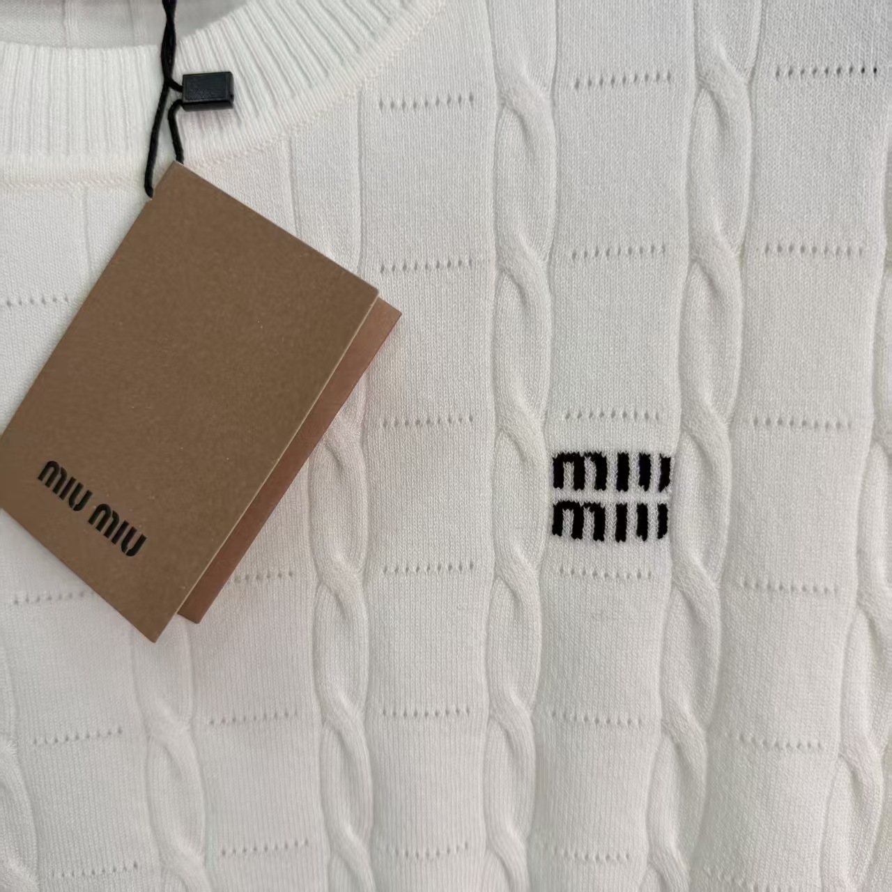 Mi*26 Spring/Summer New Cable Knit Short Sleeve