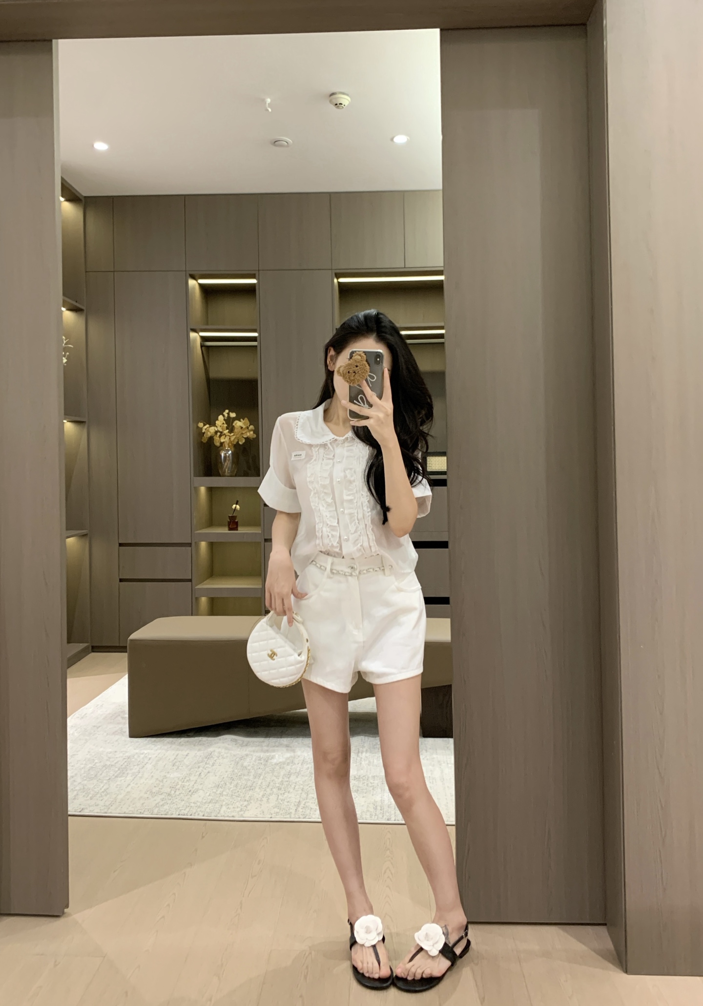 Mi New Arrival: Pure Desire Ruffled Peter Pan Collar Short Sleeve Shirt