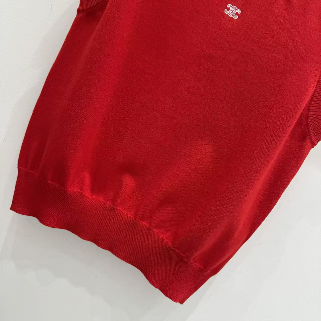 Minimal Embroidered Knit Tank Top
