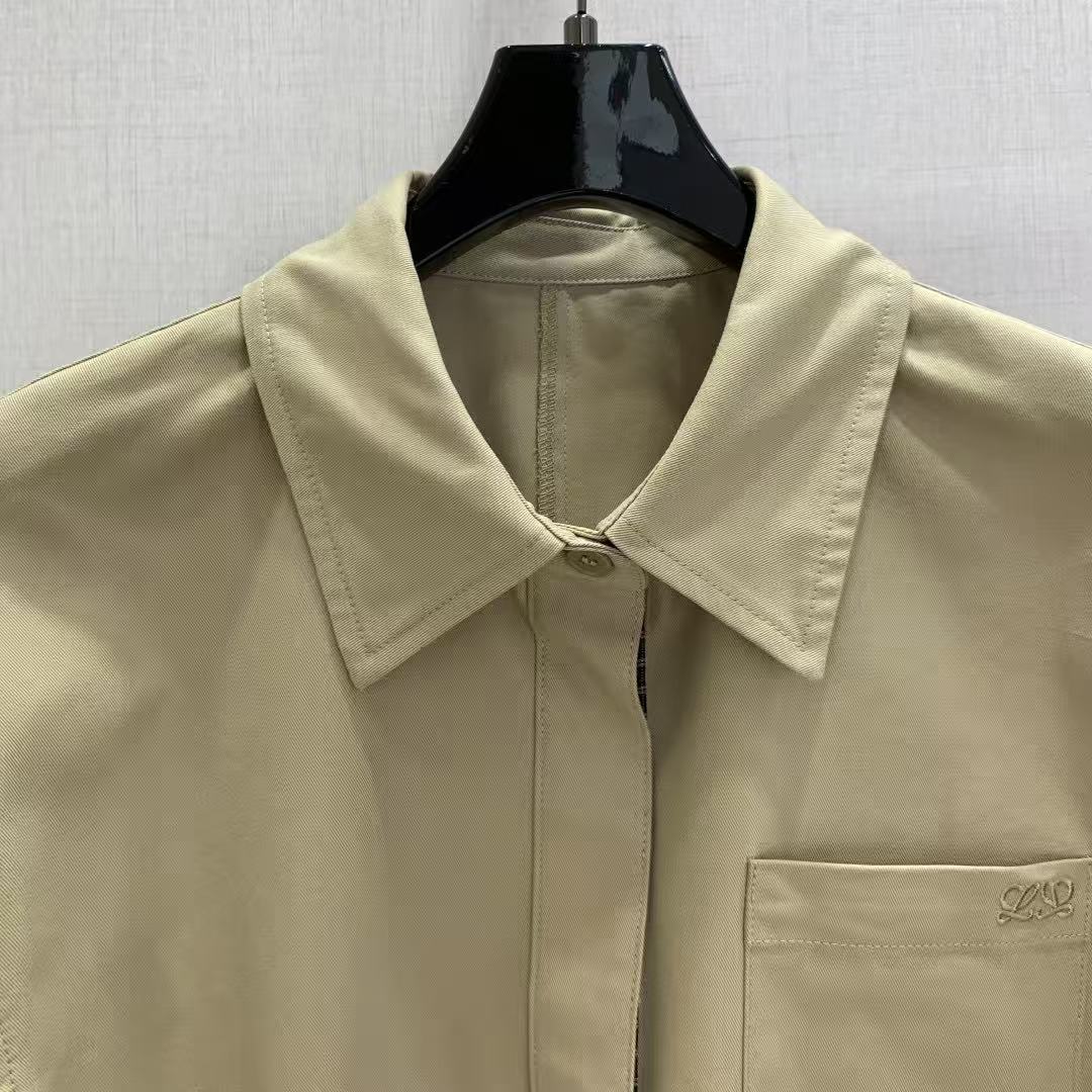 LOE 26 Tailored Cotton Blend Collar Shirt Dress