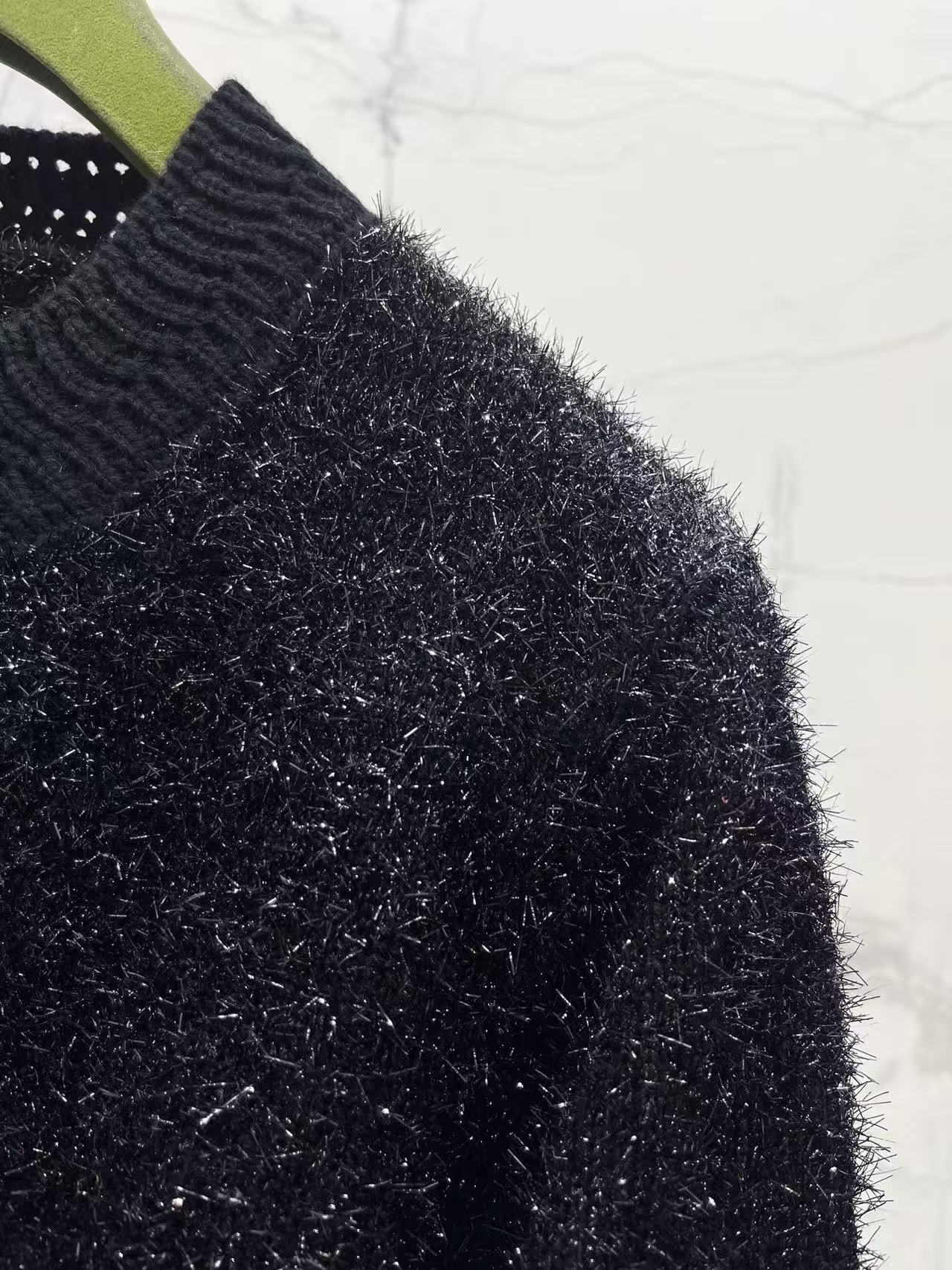 GU Sparkle Knit Button Front Cardigan Long Sleeve Pocket Jacket