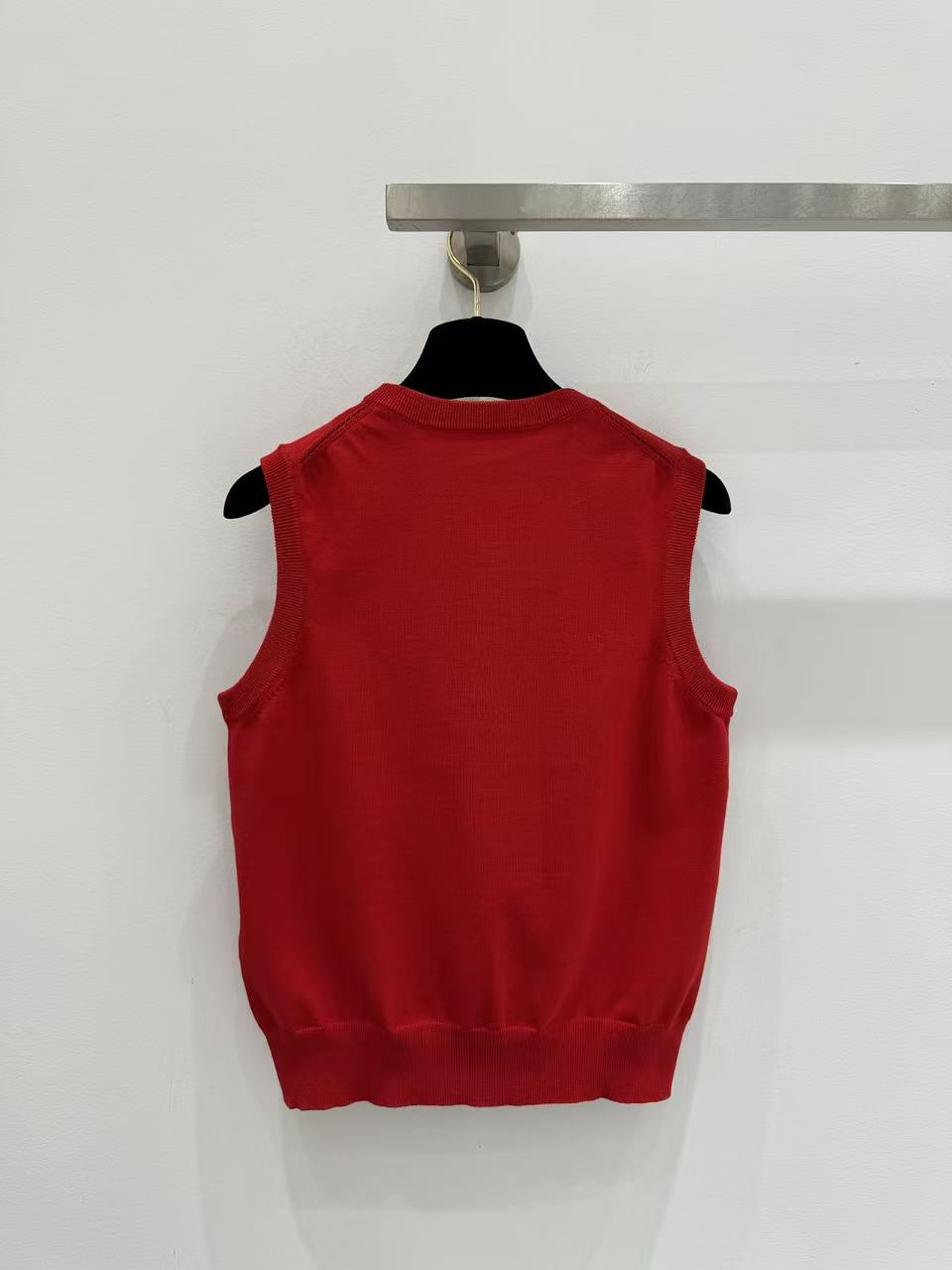 Minimal Embroidered Knit Tank Top