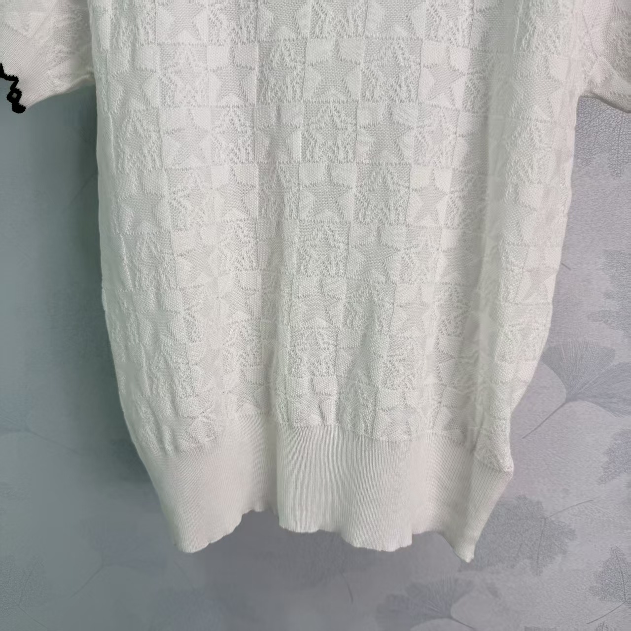 Di* 2026 Spring/Summer New Star Jacquard PatternKnitted Short Sleeve