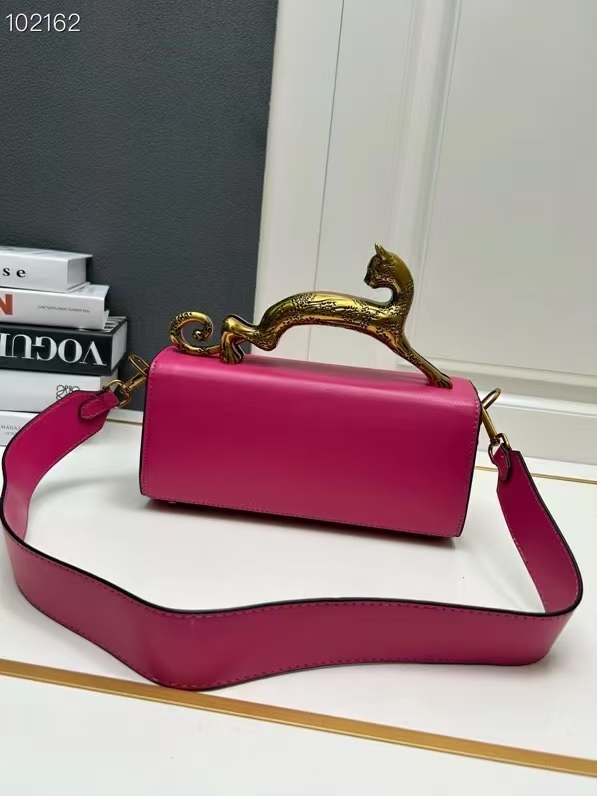 Ladies Exquisite Leopard Cat Handle Bag