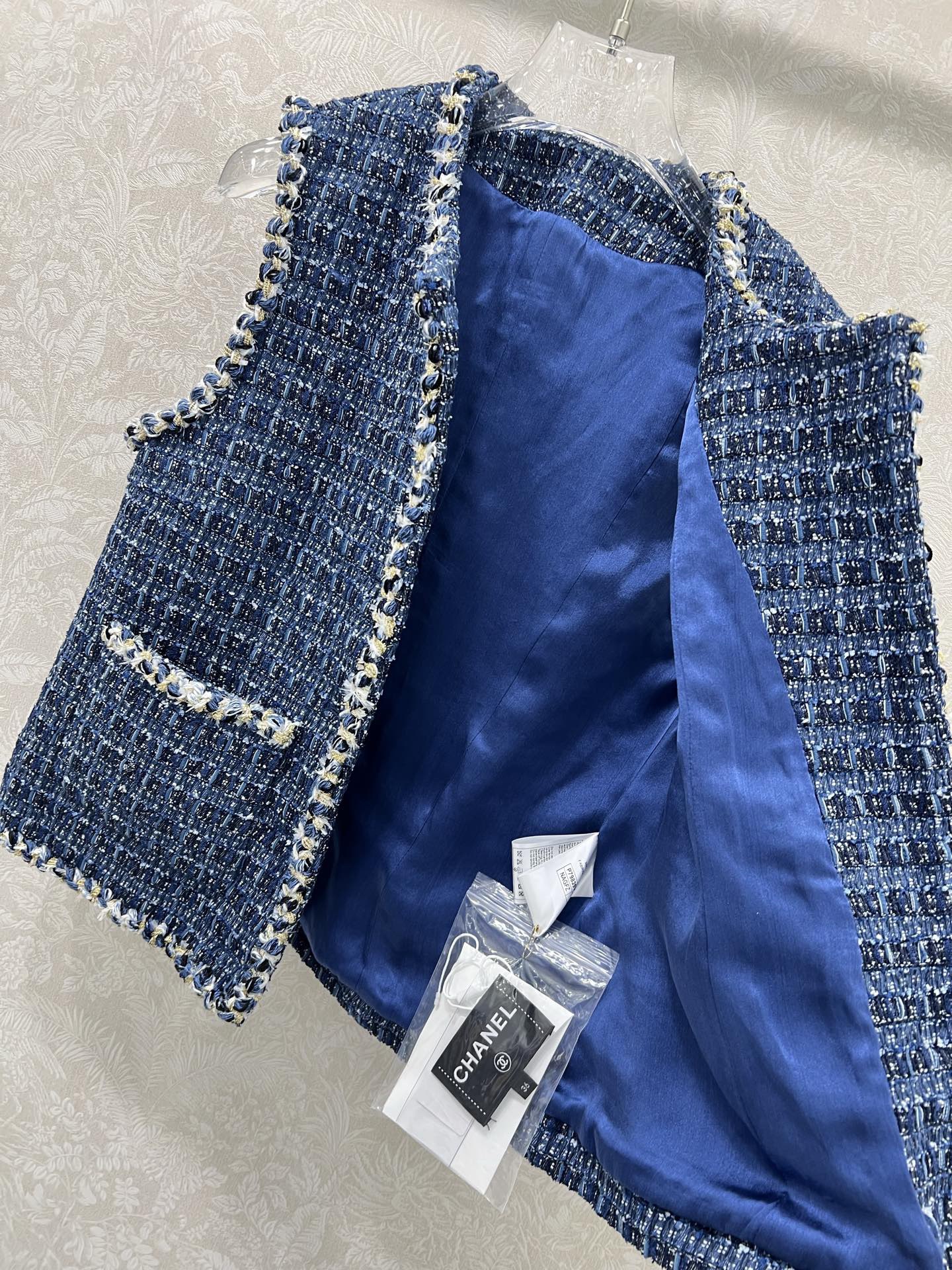 CC 25SS Blue textile vest