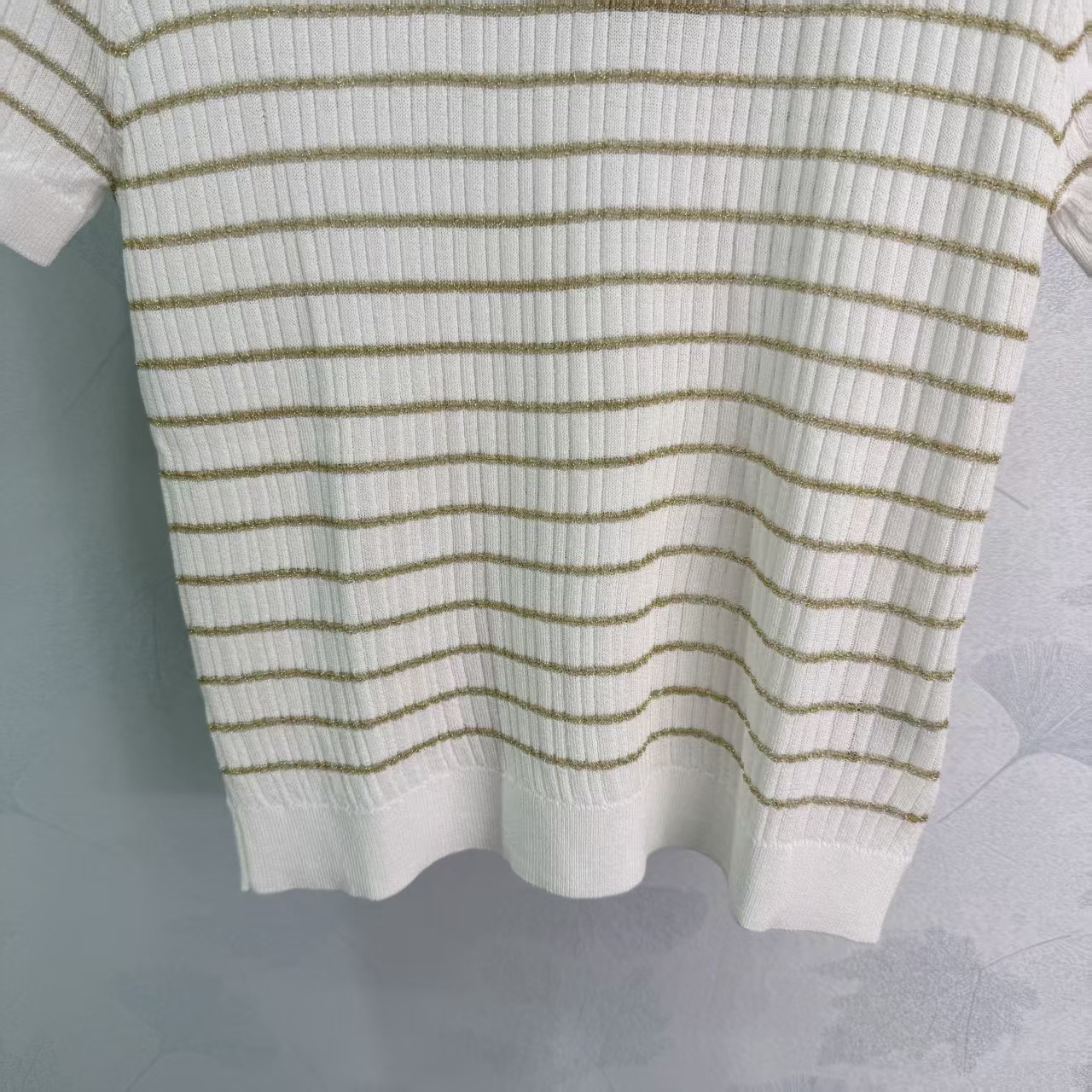 Mi*26 Spring/Summer New Striped Knit ShortSleeve