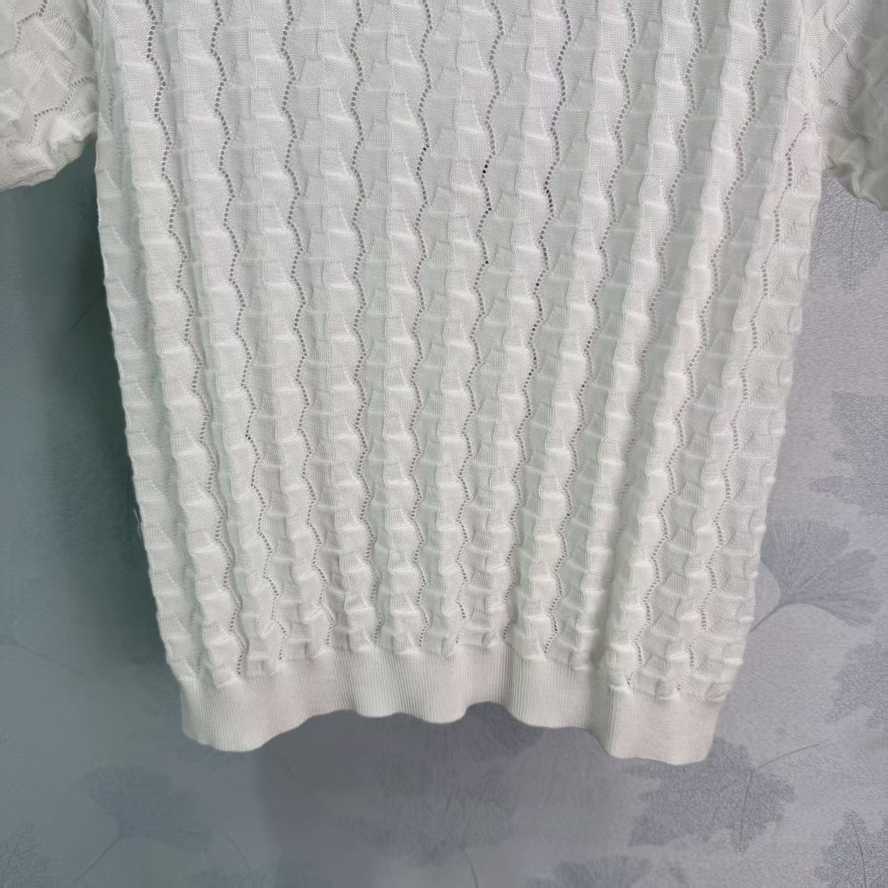 Cha*26 Spring/Summer New Hollow Knit Short Sleeve
