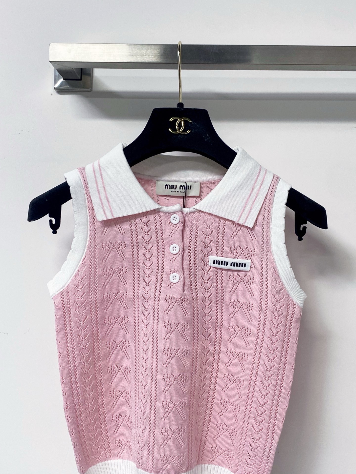 Mi Stylish color-block collar knit vest