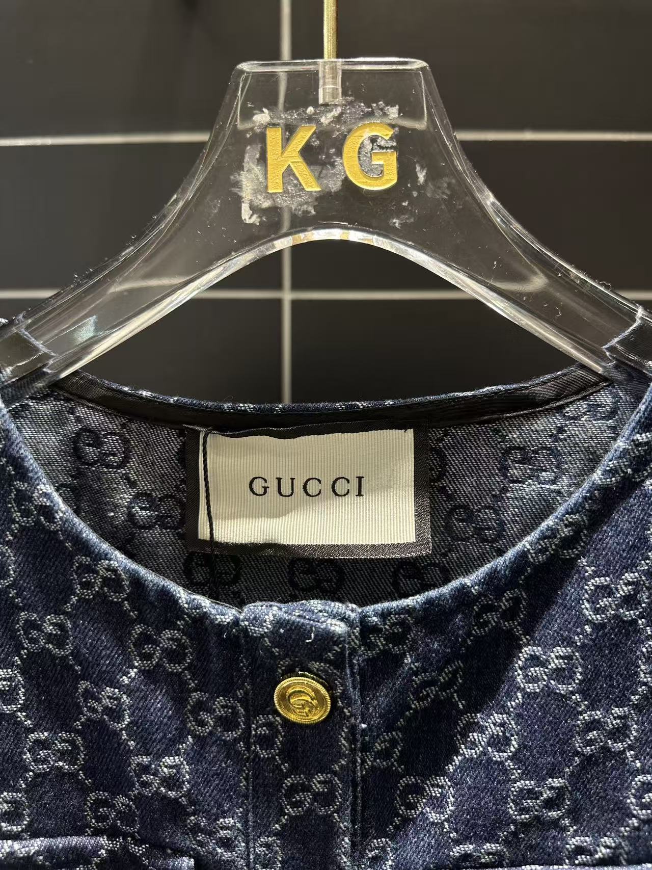 GG Sleeveless Denim Dress