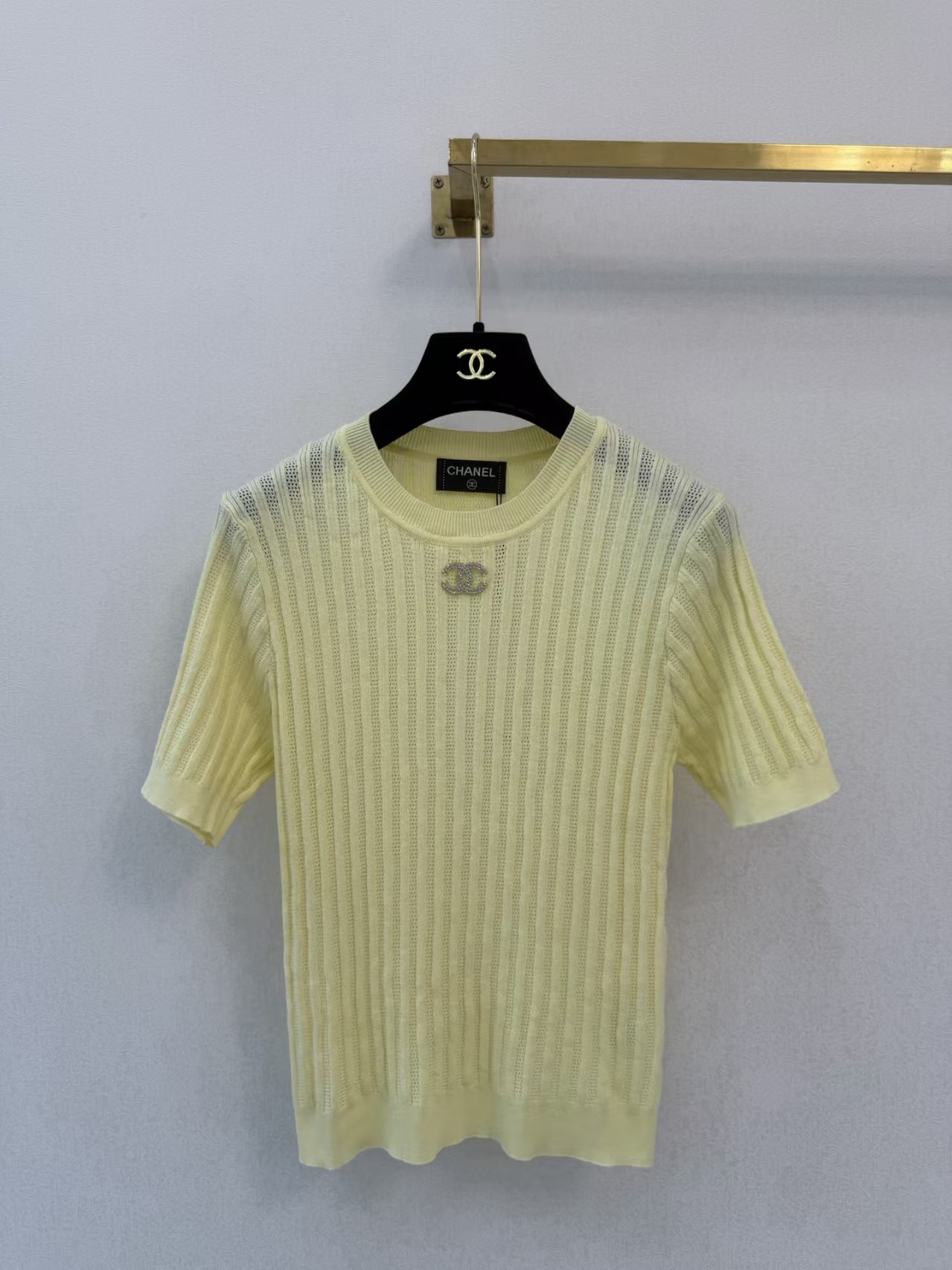 Cha Little Fragrance Style Knitted Short Sleeve
